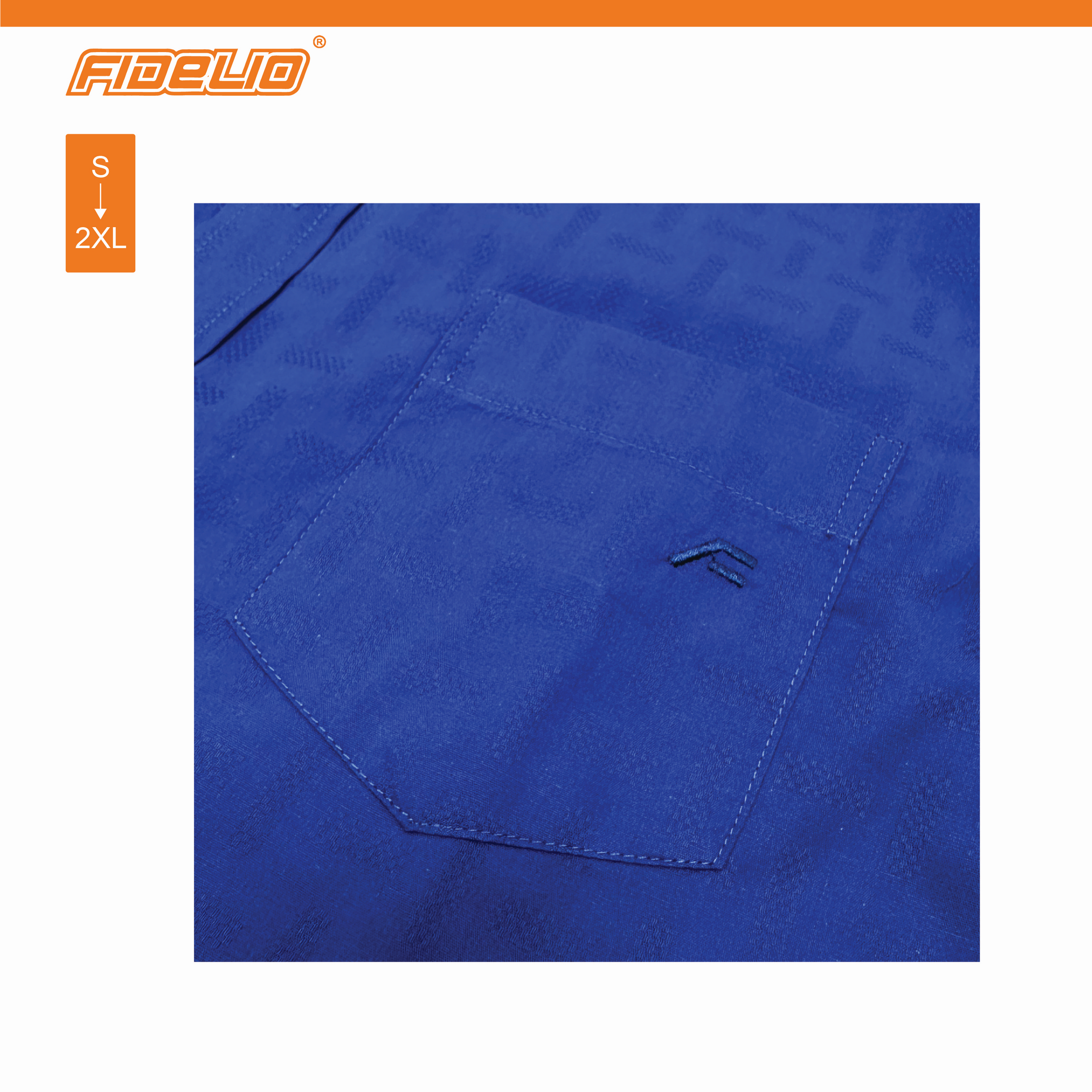Fidelio Jacquard Short Sleeve Shirts -Navy
