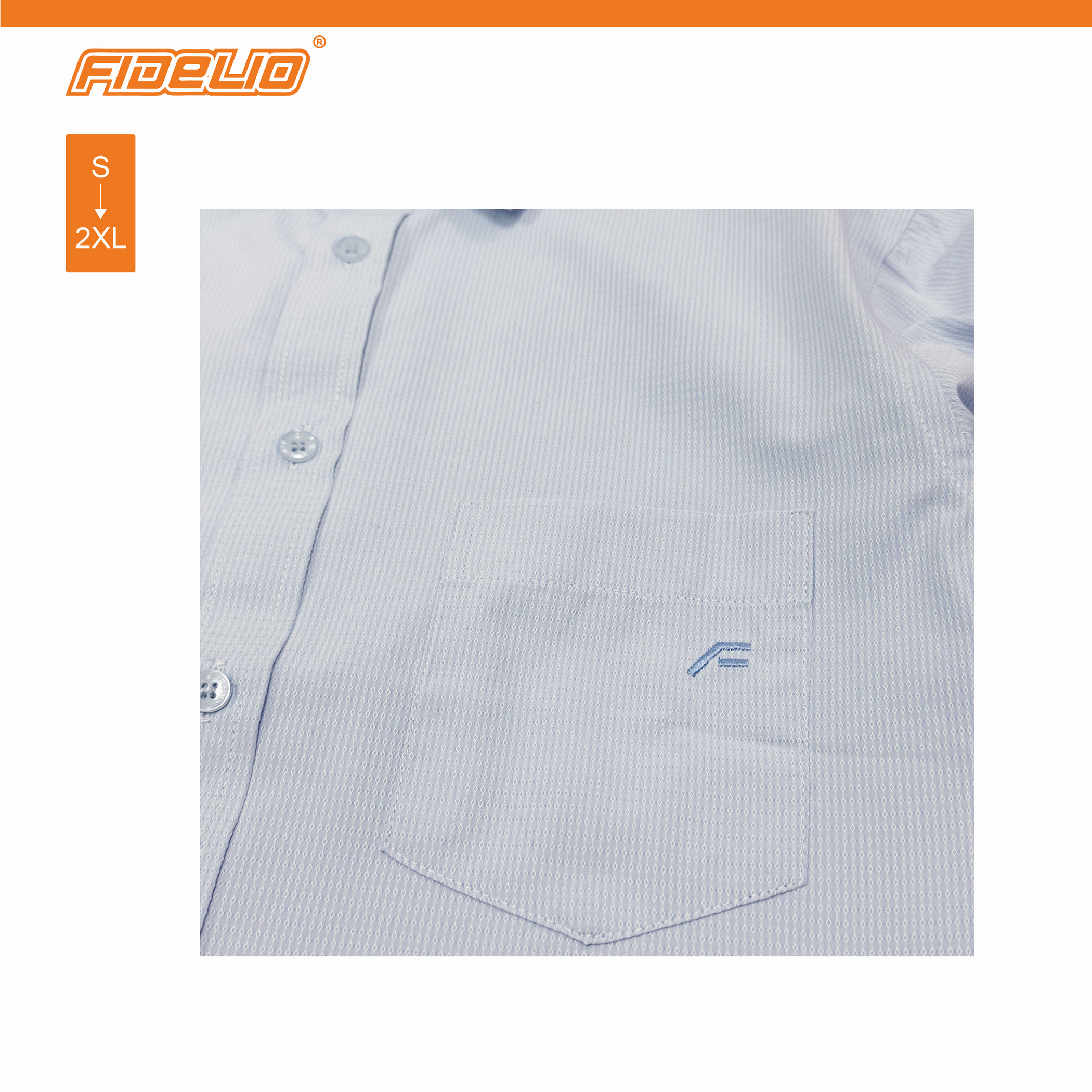 FDL Premium Textured Long Sleeve Shirts -Light Blue