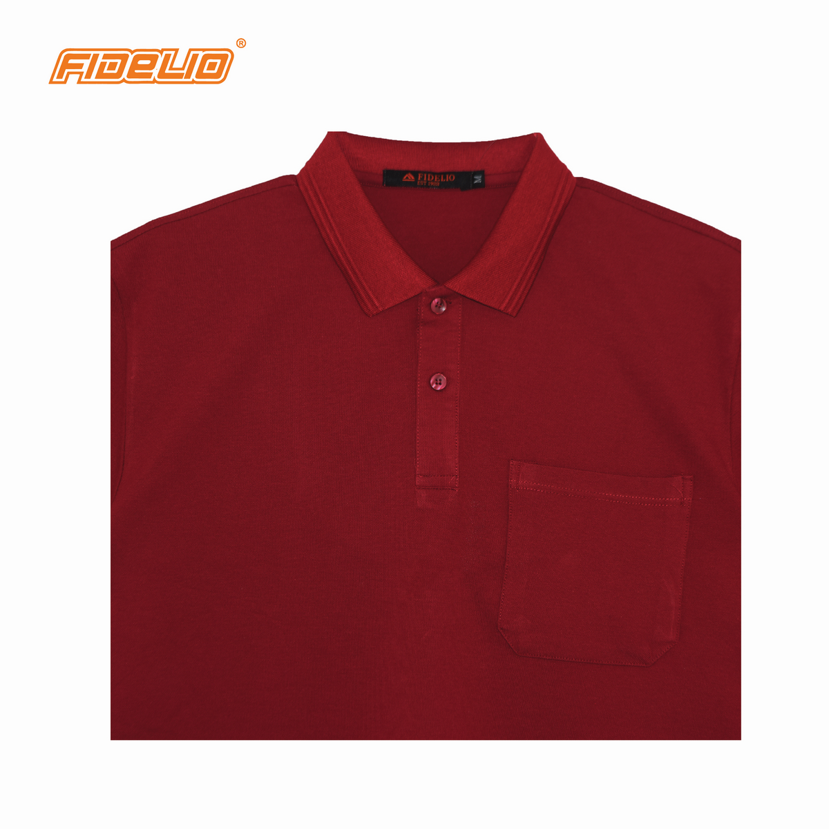 Fidelio Basic Pocket Polo Tees -Maroon