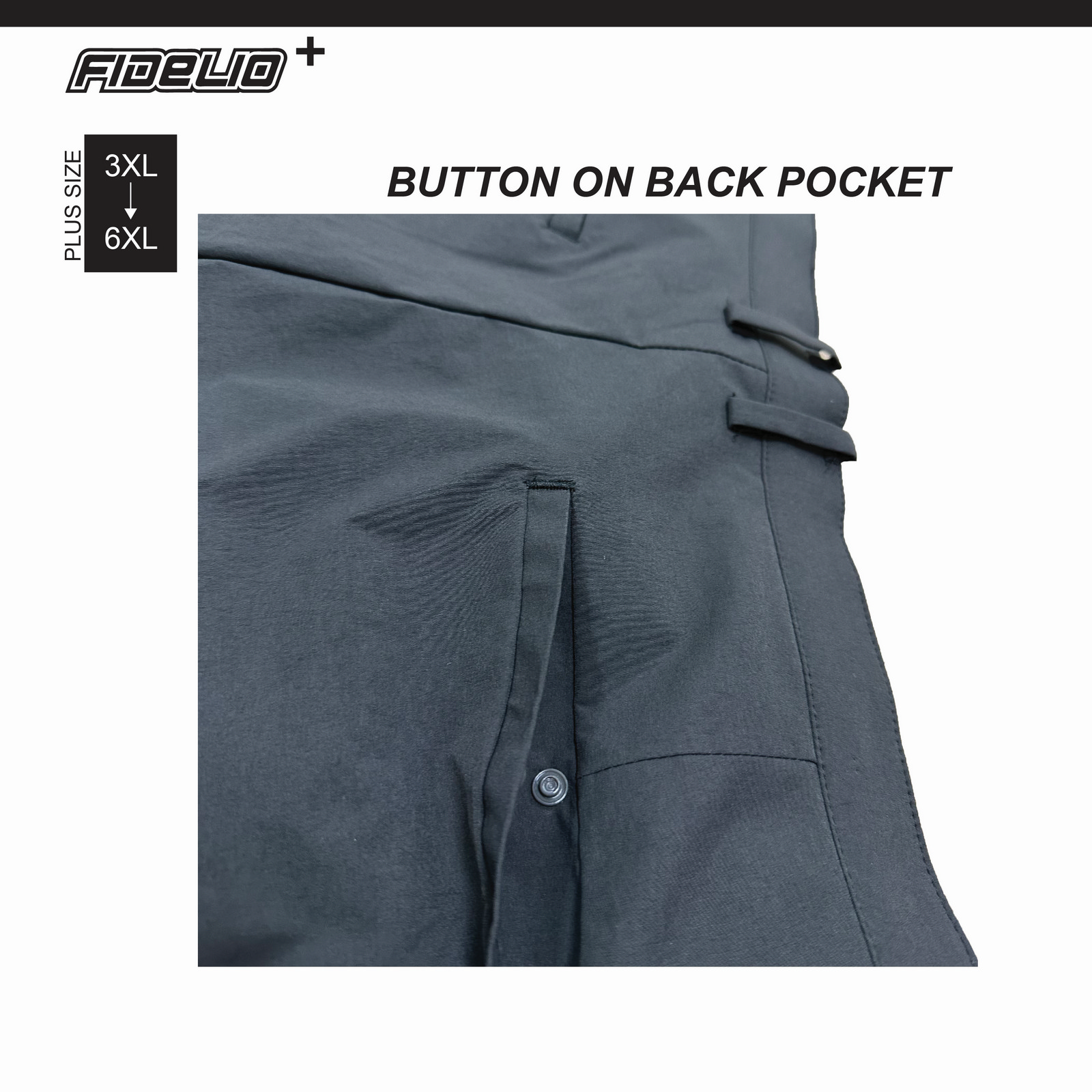 Fidelio Plus Size FlexCool Cotton Shorts -Black