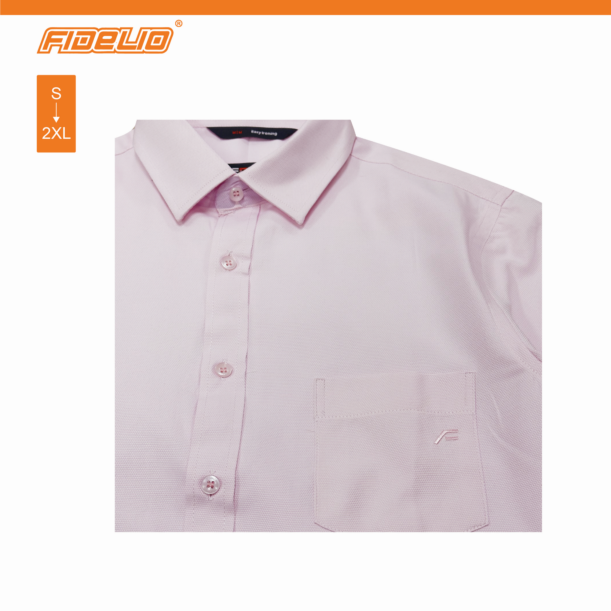 FDL Executive Business Long Sleeve Shirts -Pink