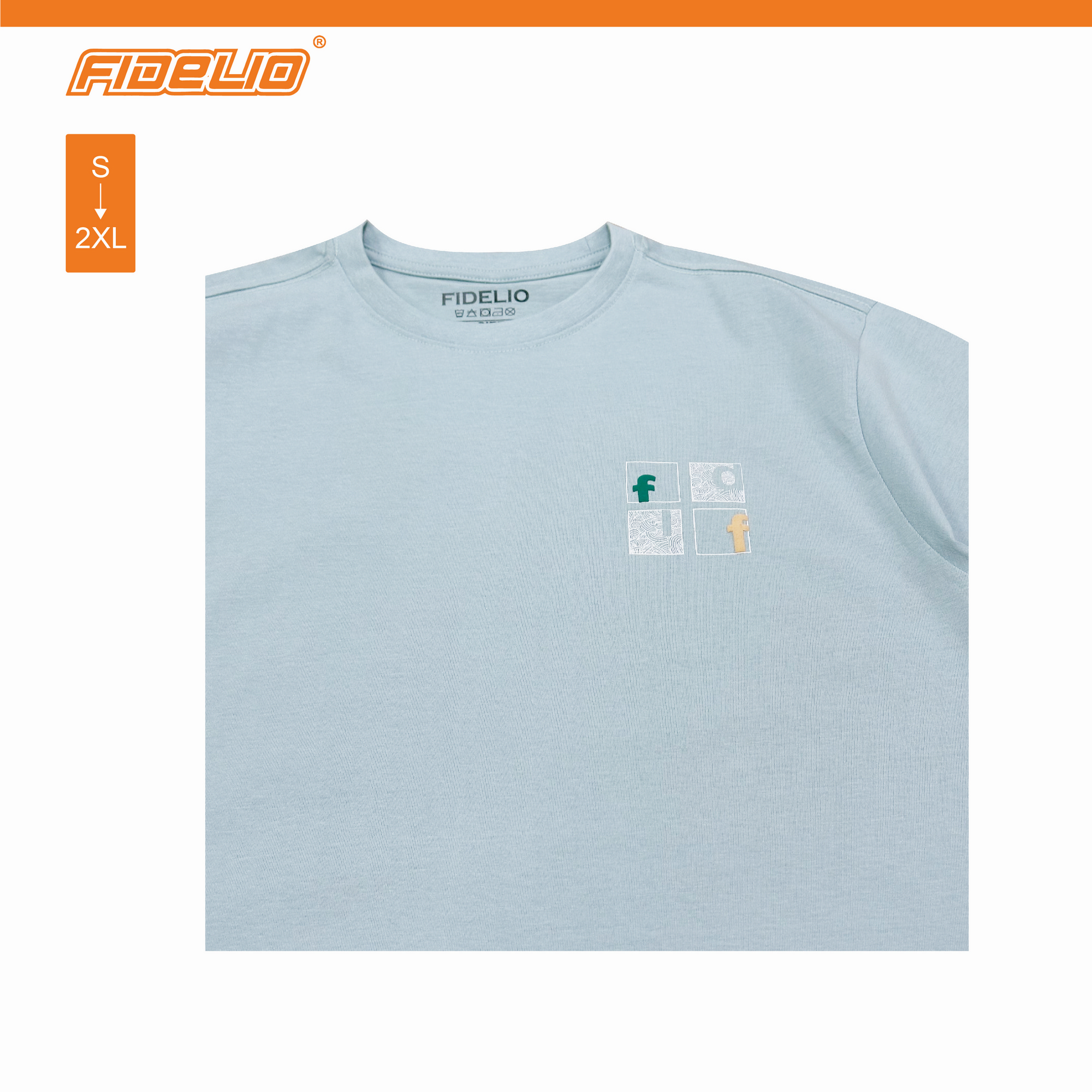 Fidelio FDL Monogram Tees -Dusty Blue