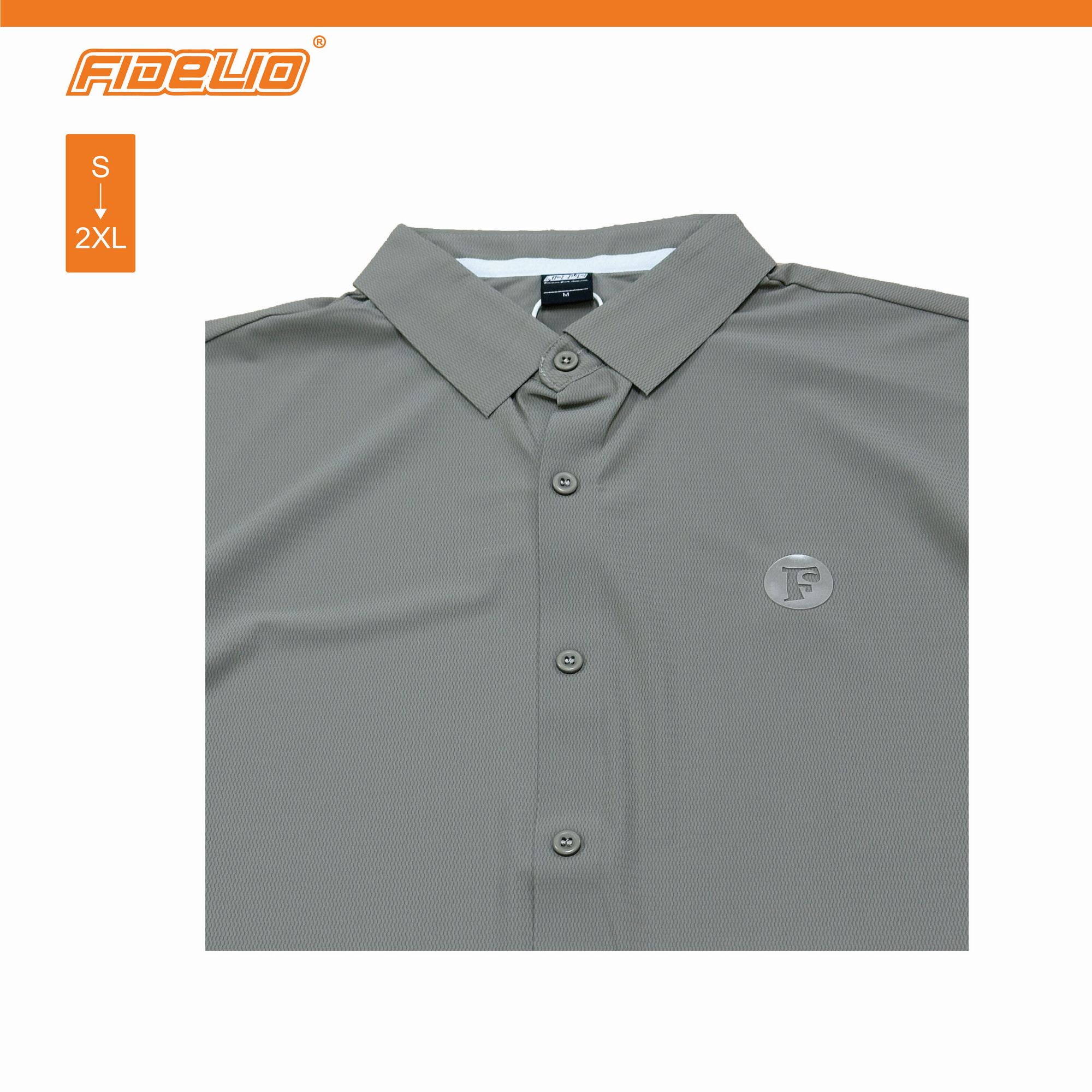 Fidelio Quick Dry Cooling Short Sleeve Shirts -Dark Grey