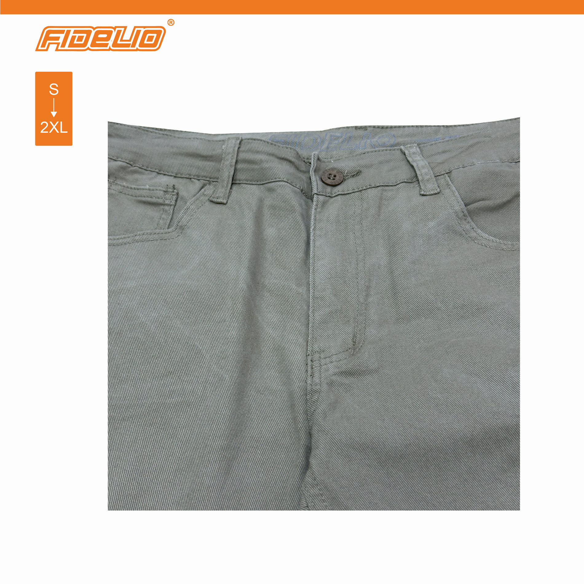 Fidelio Classic Stretch Chino Shorts -Khaki