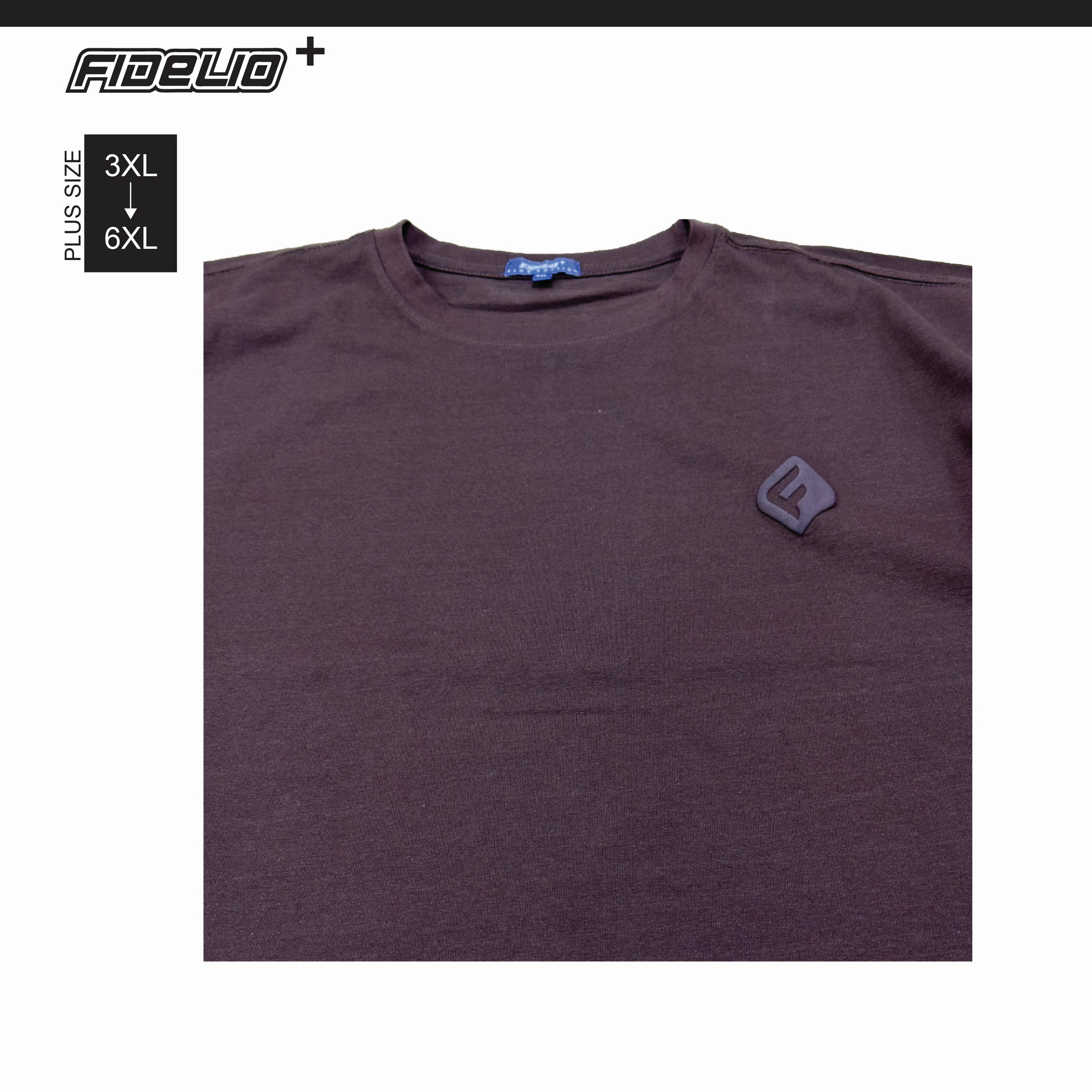Fidelio Plus Size Athletic Graphic Tees -Dark Brown