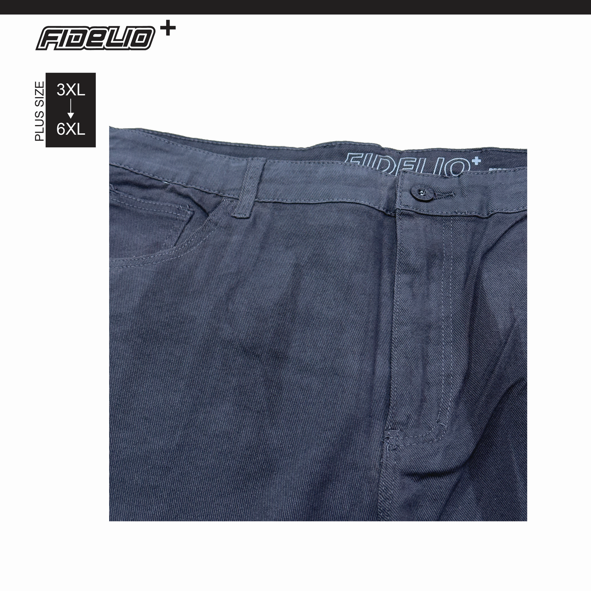 Fidelio Plus Size Stretchable Casual Shorts -Grey