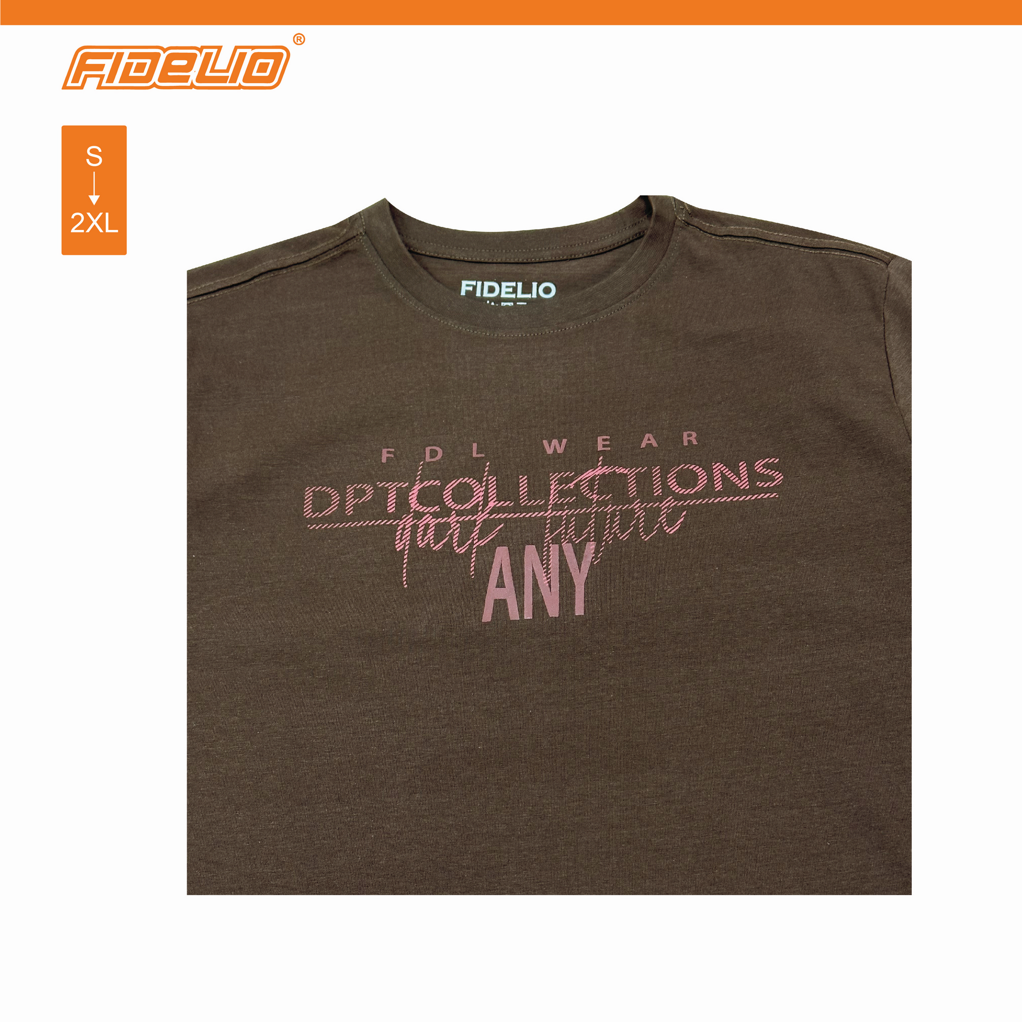 Fidelio DPT Collection Printed Tees -Dark Brown