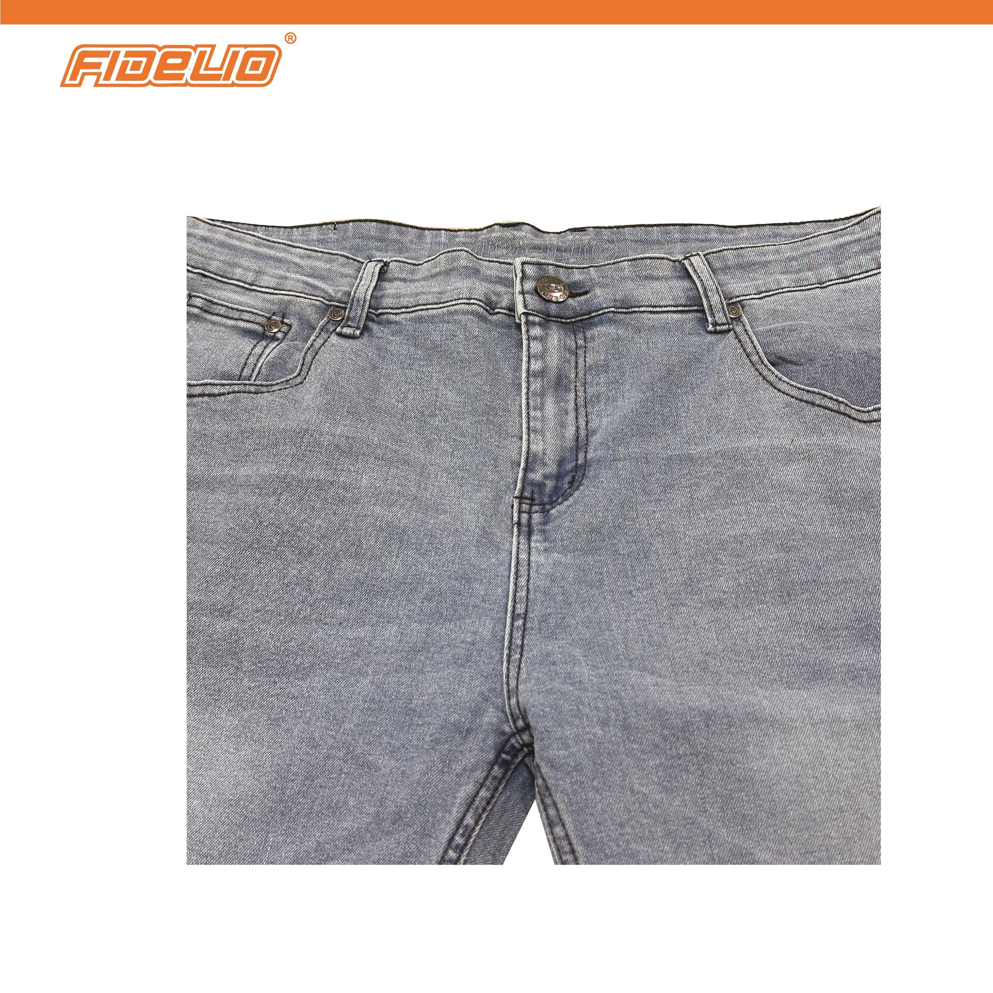 Fidelio Retro Washed Denim Shorts -Light Blue