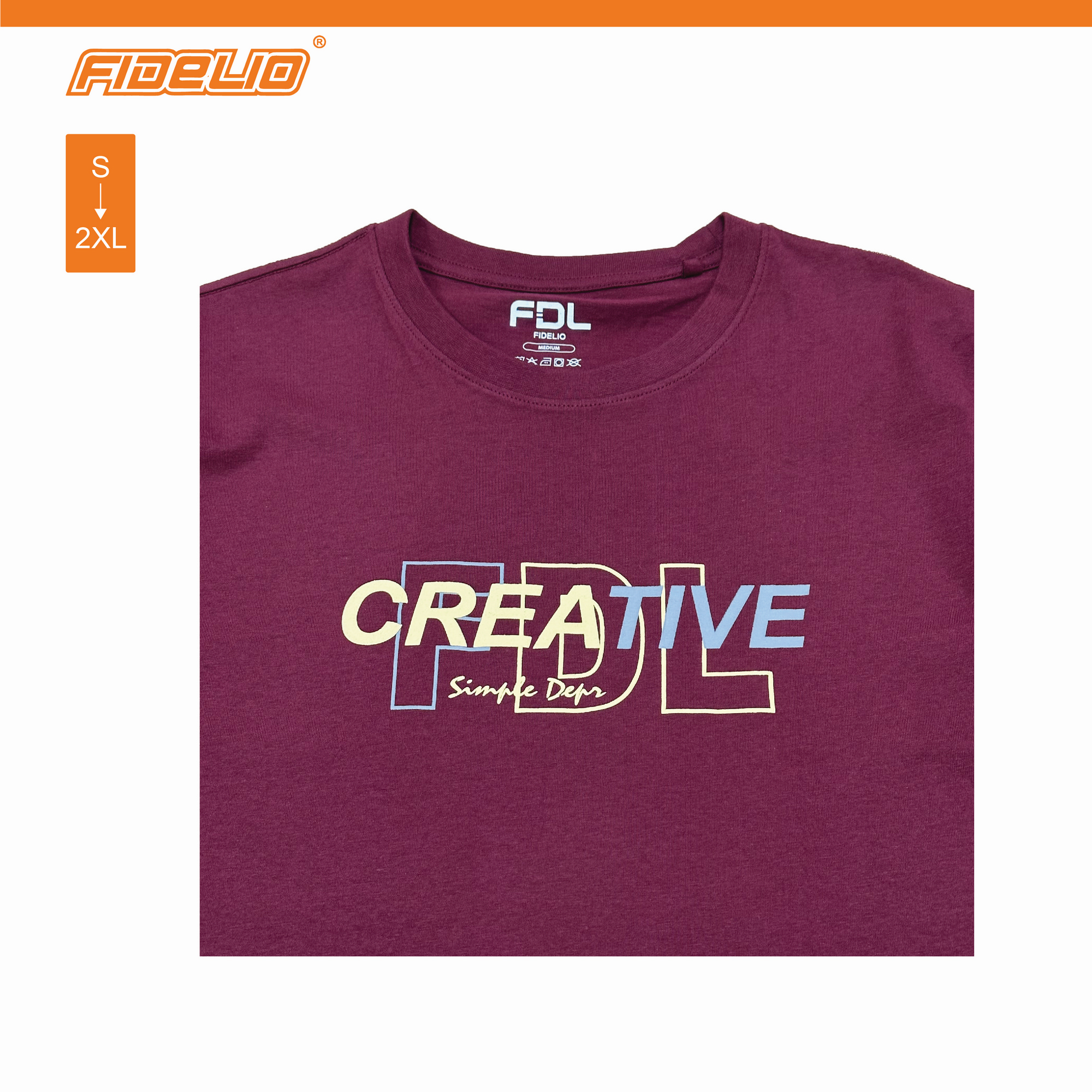 FDL CREATIVE Printed Tees - Maroon