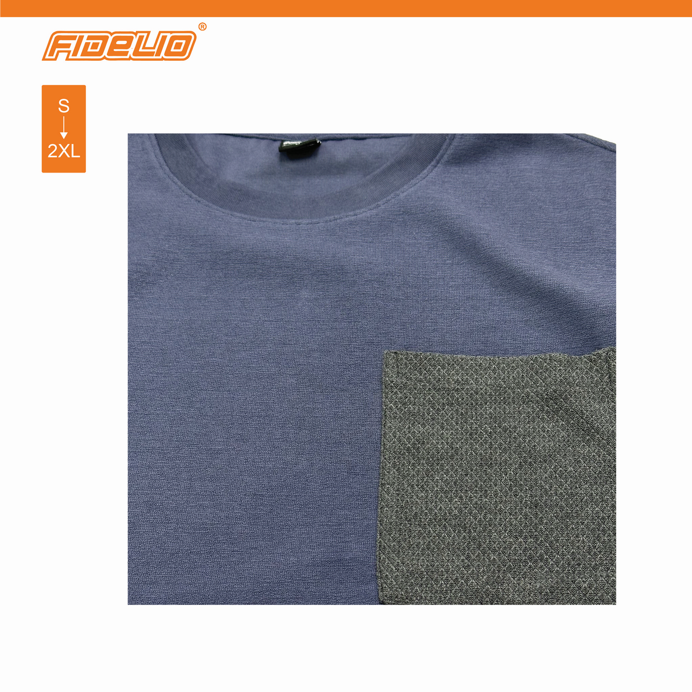 Fidelio Linen Pocket Oversize Tees - Blue