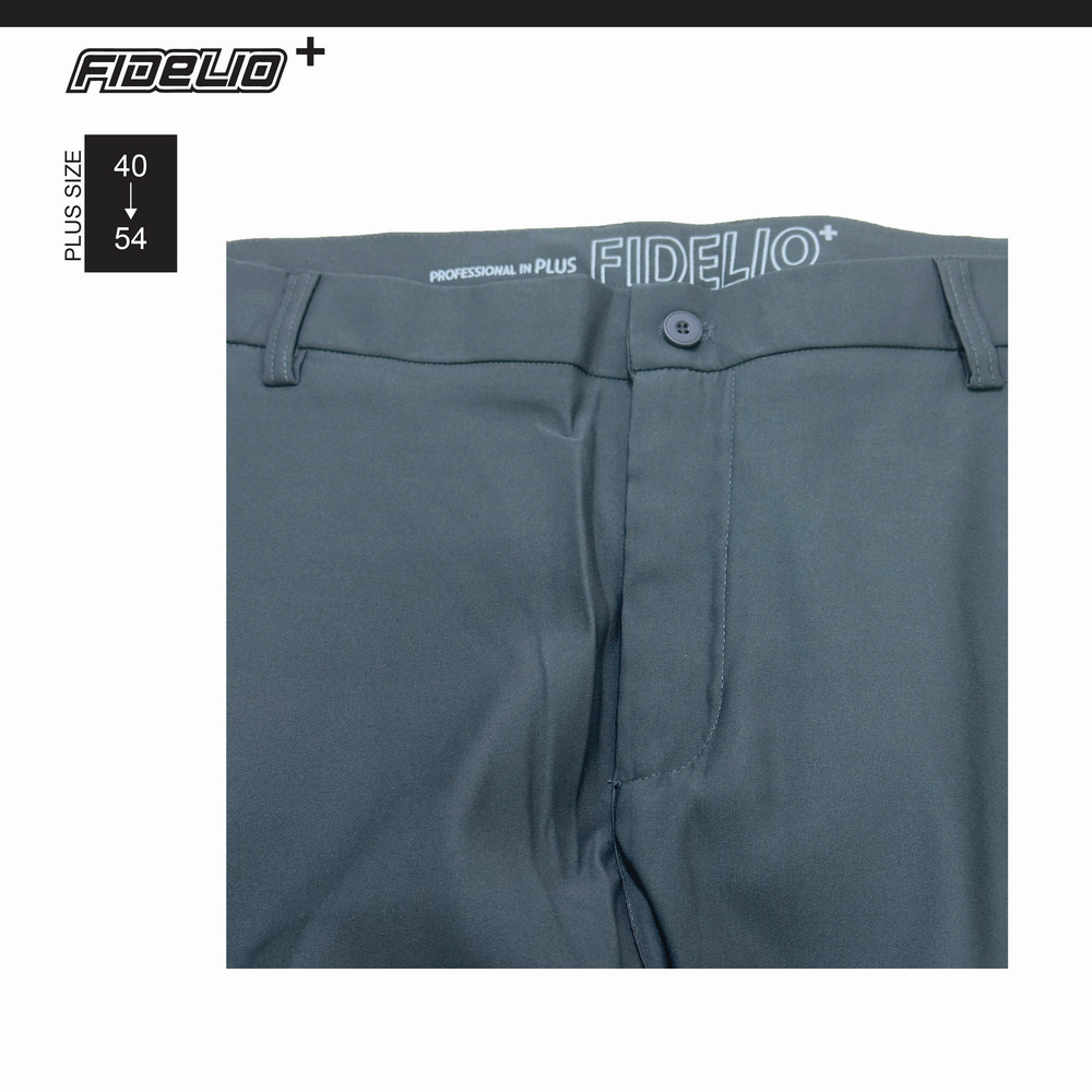 FIDELIO Plus Flex Waist Straight Cut Chino - Dark Grey