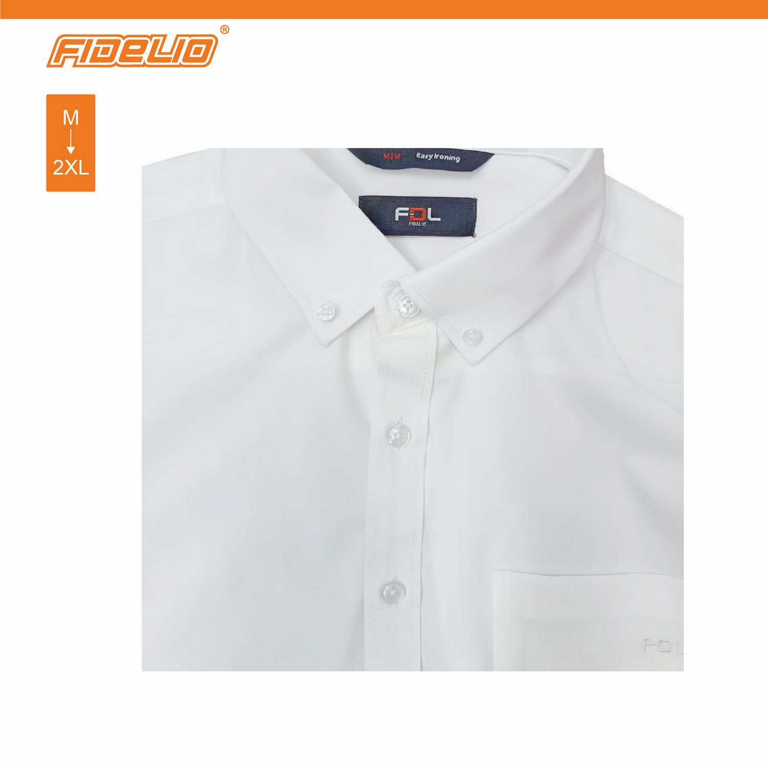 FDL Business Long Sleeve Shirts - White