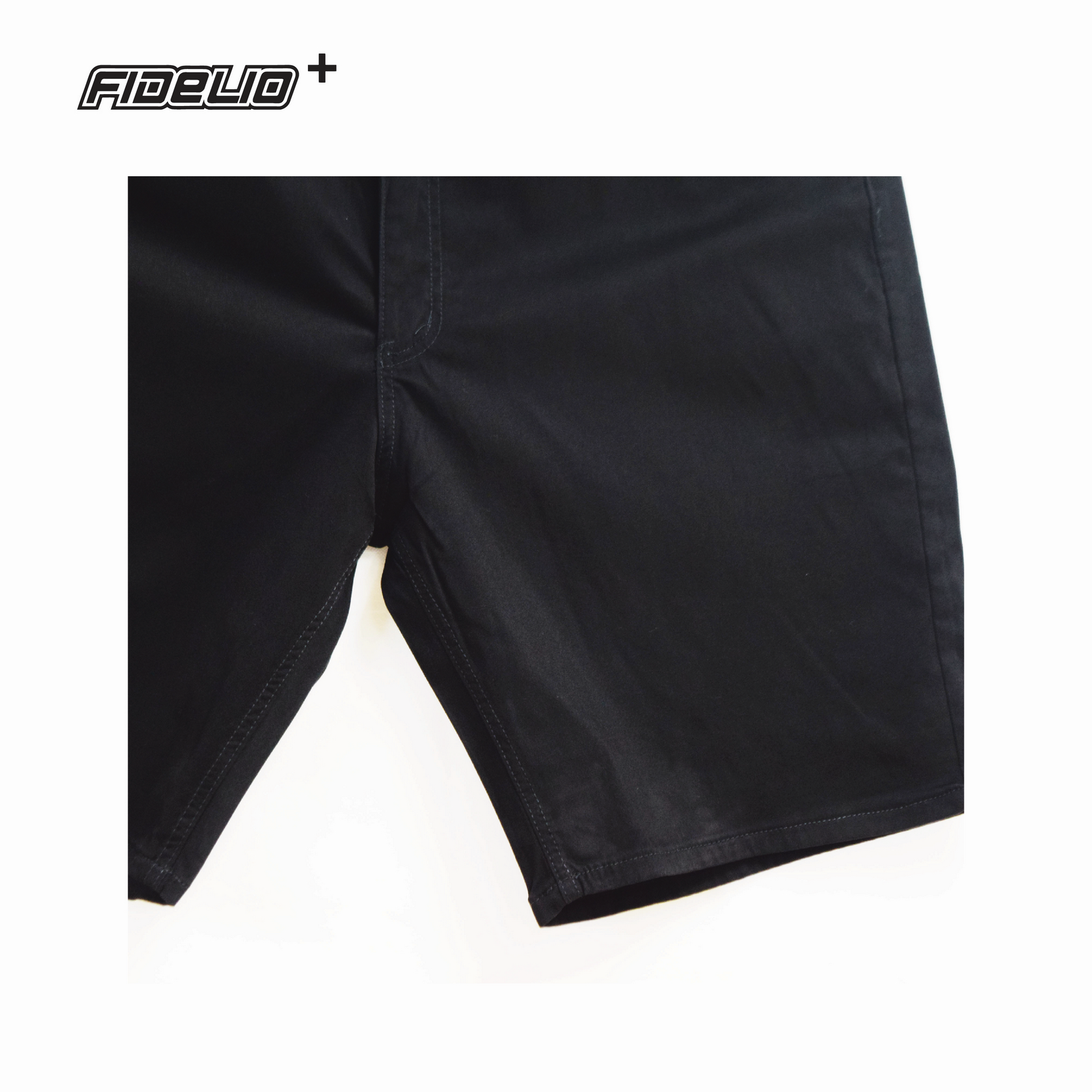 FIDELIO Plus Size Stretchable Cotton Short -Black