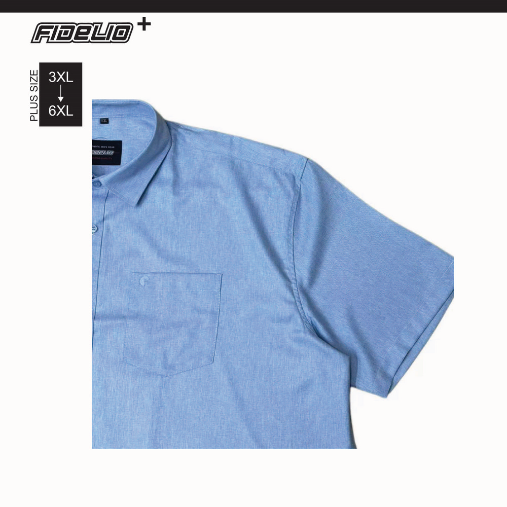 Fidelio Plus Size Oxford Short Sleeve Shirts