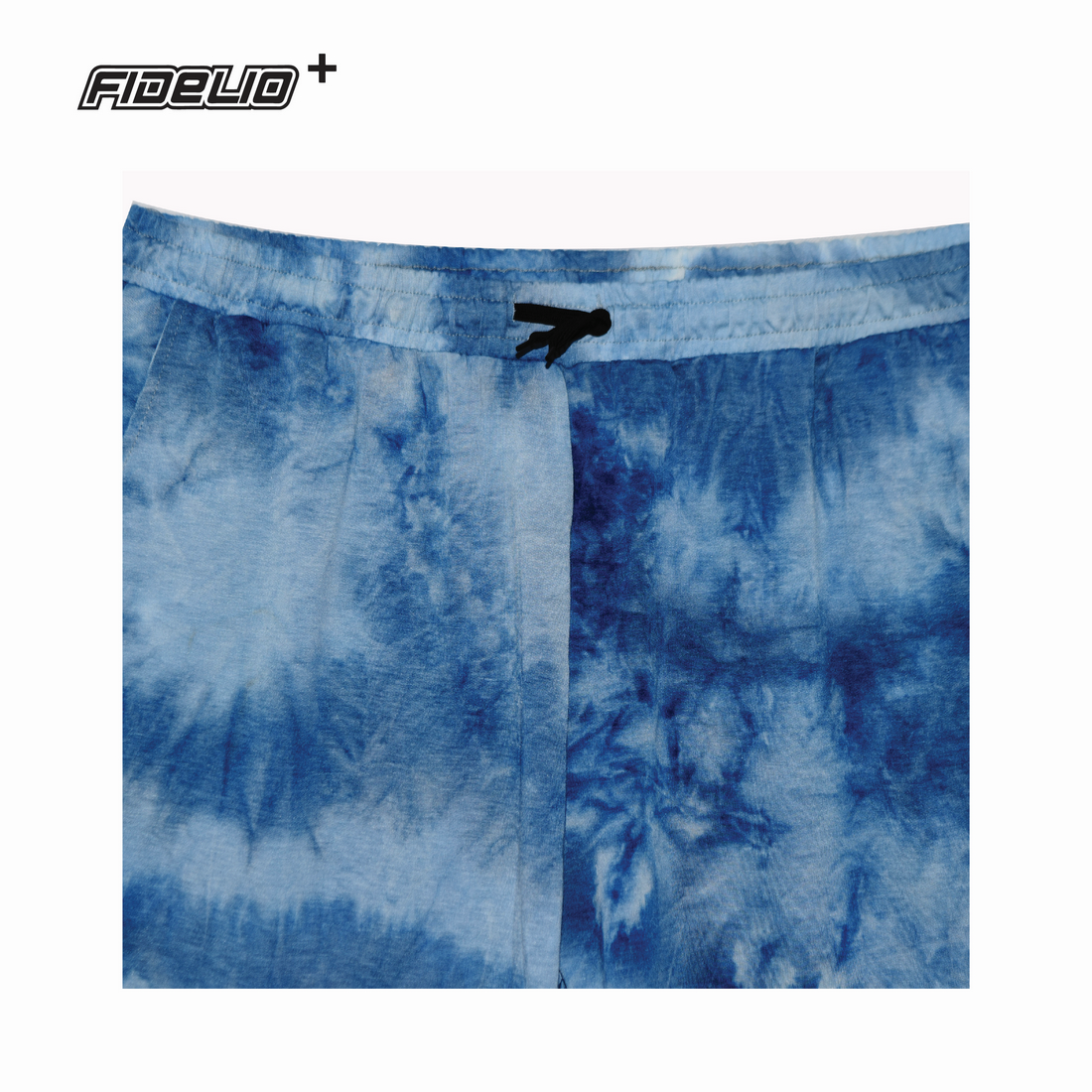 FIT IN Plus Size Tie-Dye Casual Shorts -Blue