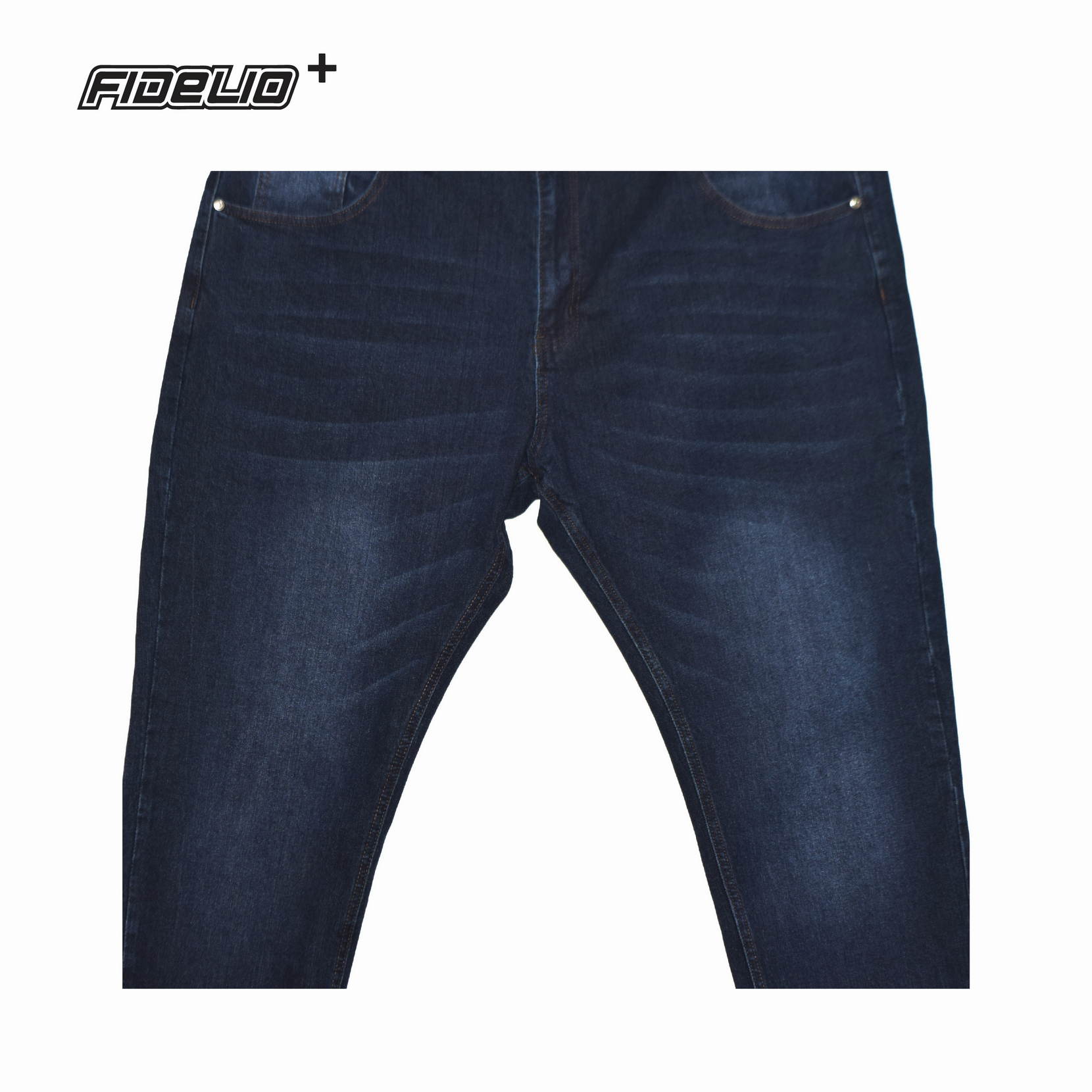 FIDELIO PLus Size Slim Fit X199 Washed Denim -Dark Blue