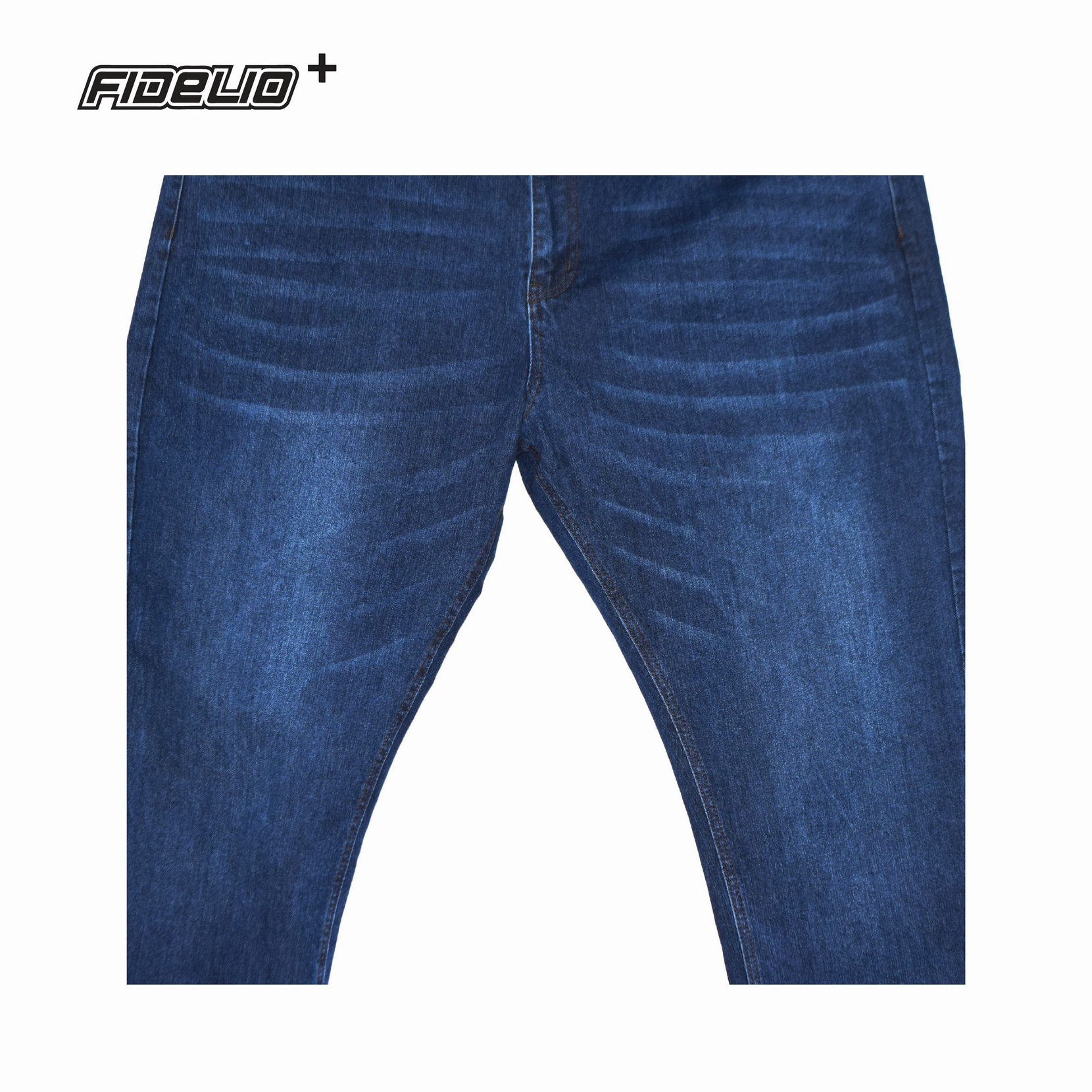 FIDELIO PLus Size Slim Fit X199 Washed Denim -Blue