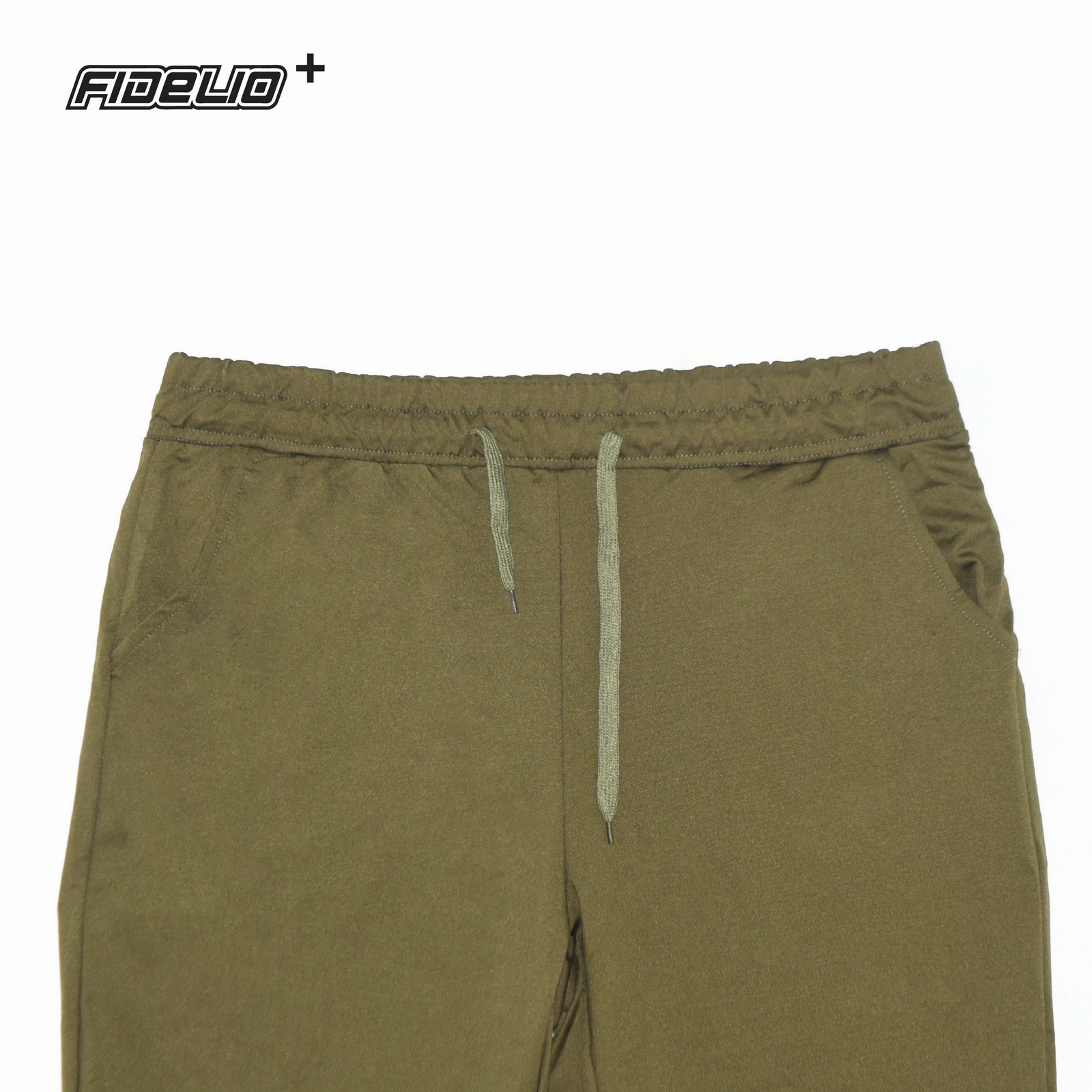 FIT IN Plus Size Basic Jogger Sweat Pants -Army Green