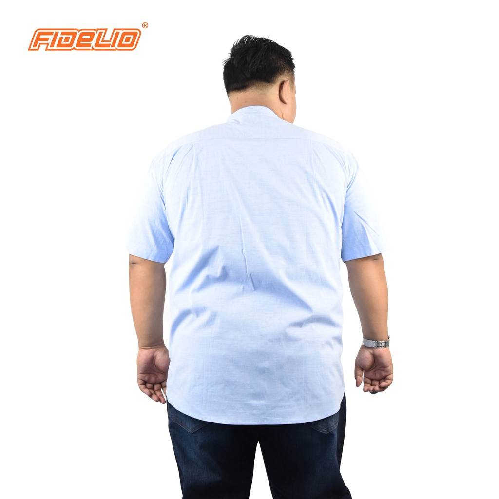 FIDELIO PLUS Signature Mandarin Collar Shirts - BLUE(A)