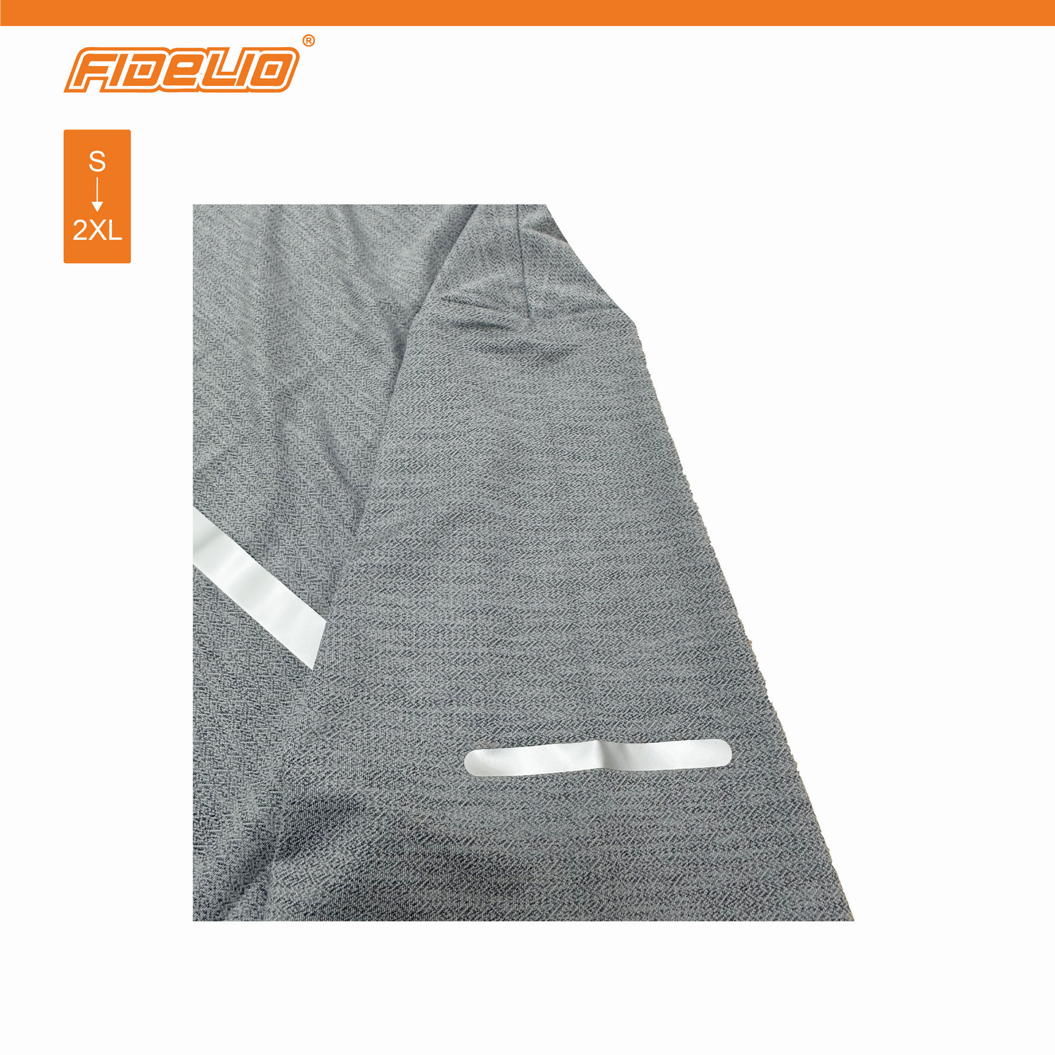 FIT IN Reflective Logo Dry Fit Tees -Grey