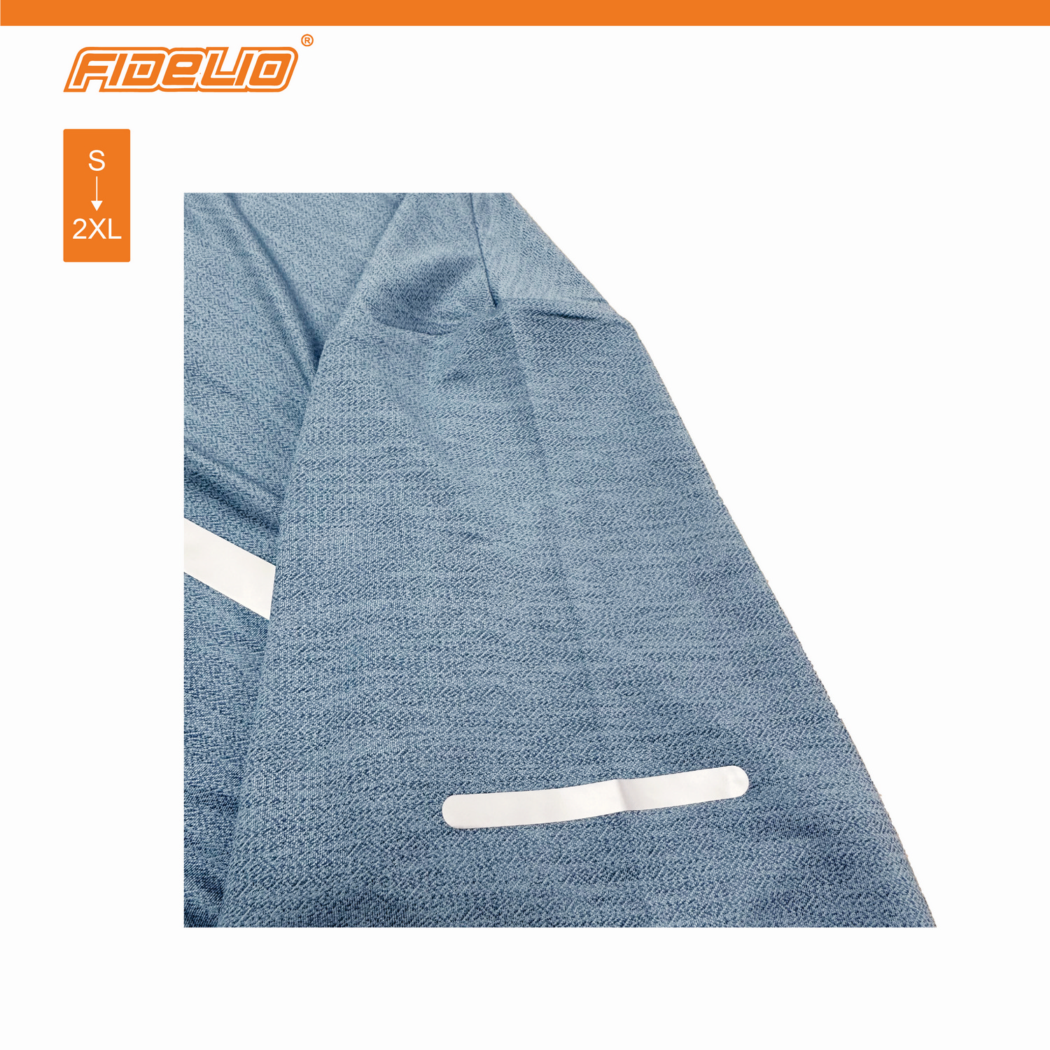 FIT IN Reflective Logo Dry Fit Tees -Blue