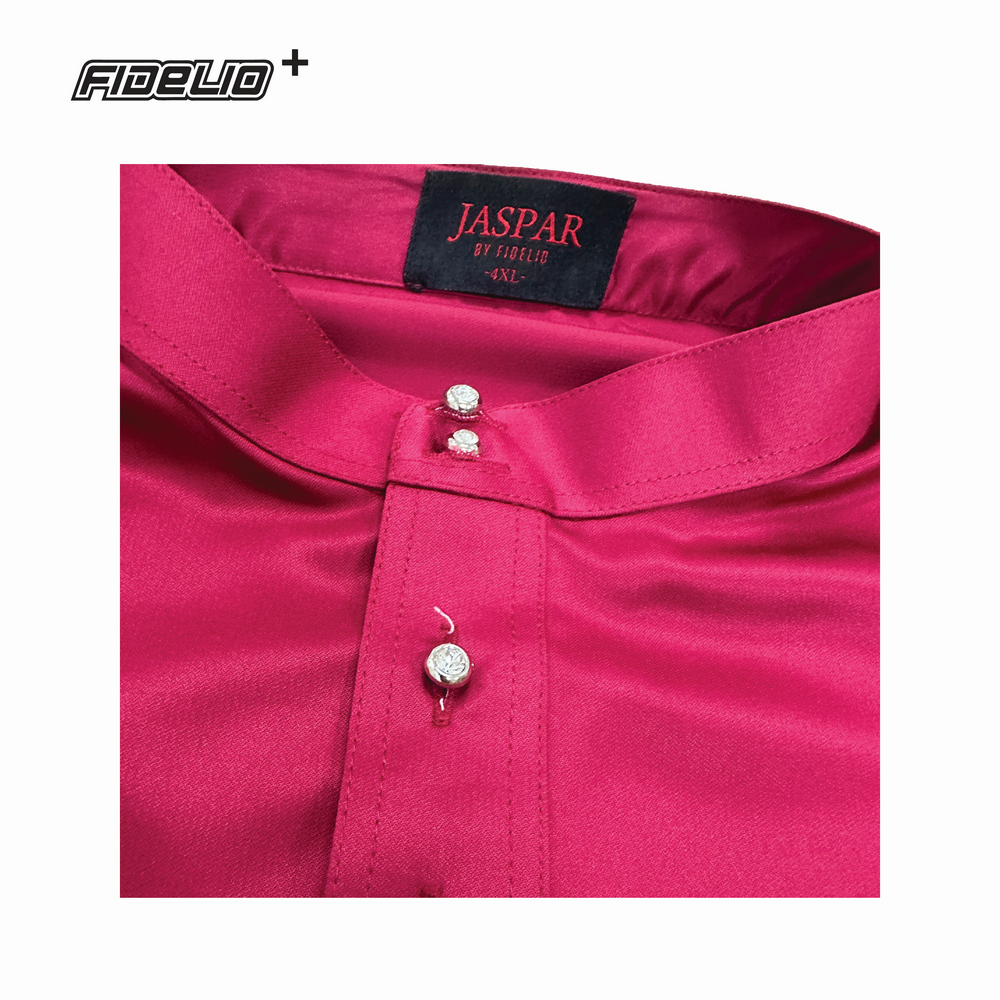 JASPAR Plus Size Modern Baju Melayu Cekak Musang -Red