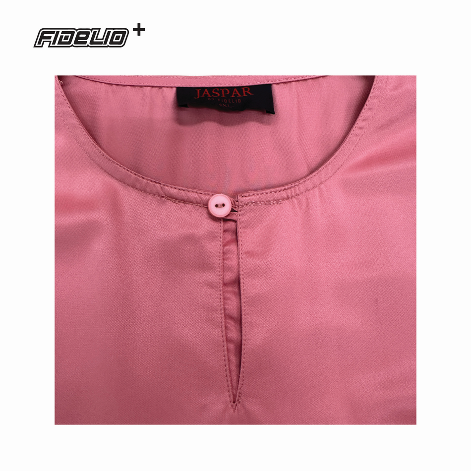 JASPAR Plus Size Modern Baju Johor Teluk Belanga -Rose Red
