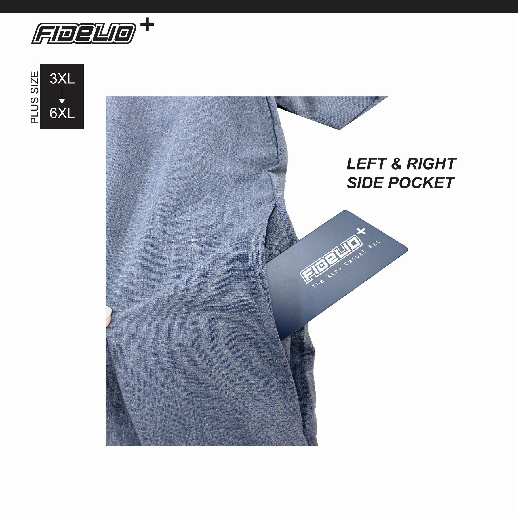 Fidelio Plus Size Breeze Linen Short Sleeve Shirts -Grey