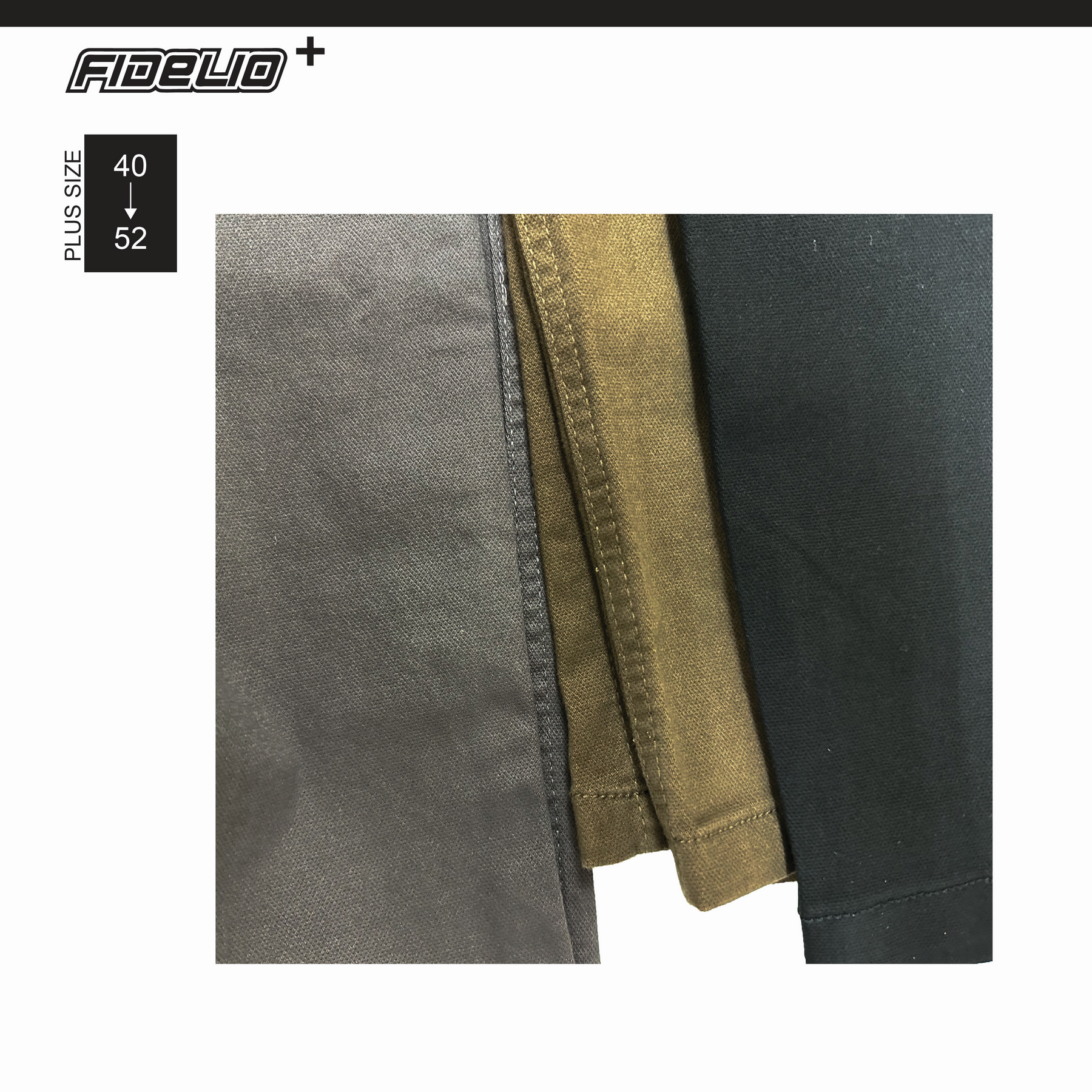 Fidelio Plus Size Stretch Cotton Shorts - Grey