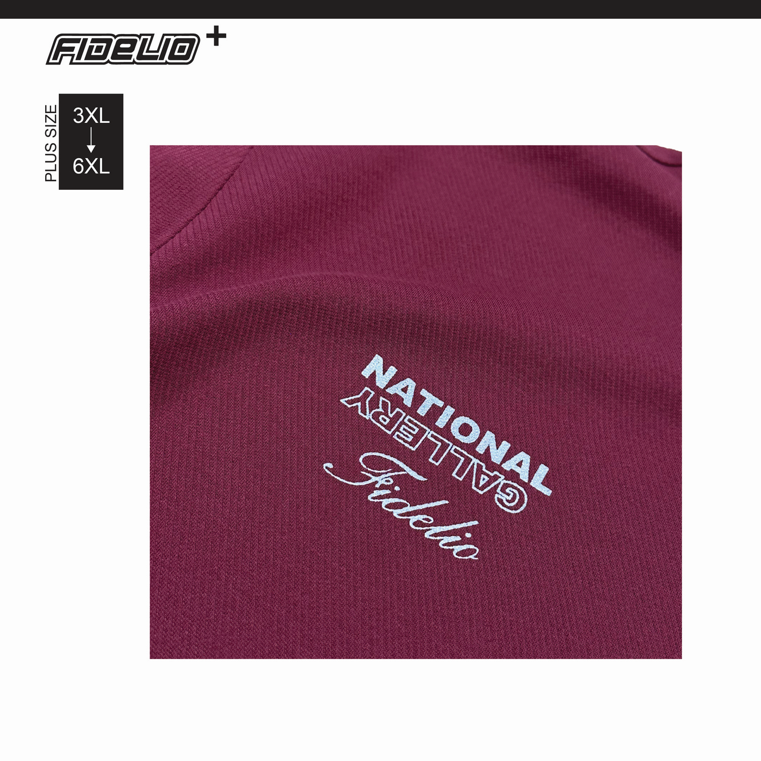 Fidelio Plus Size Premium Rugged Polo Tees - Maroon