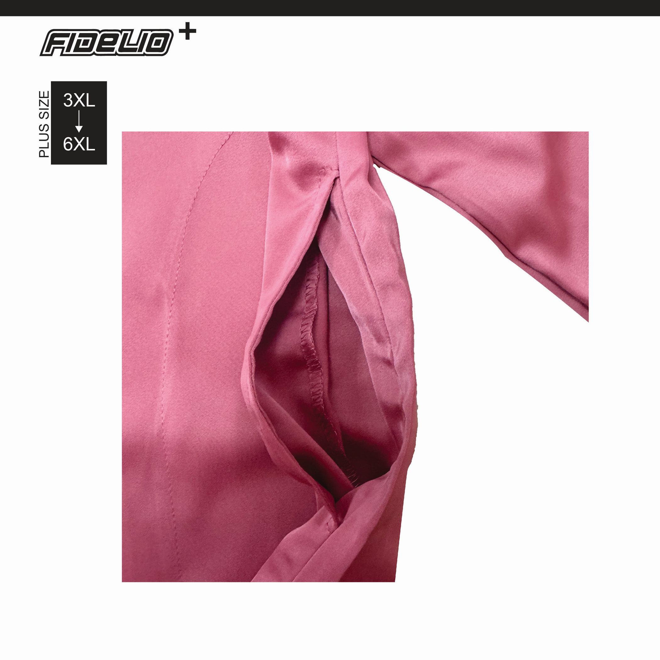 JASPAR Plus Size Sleek V-Neck Kurta Tops -Coral Red