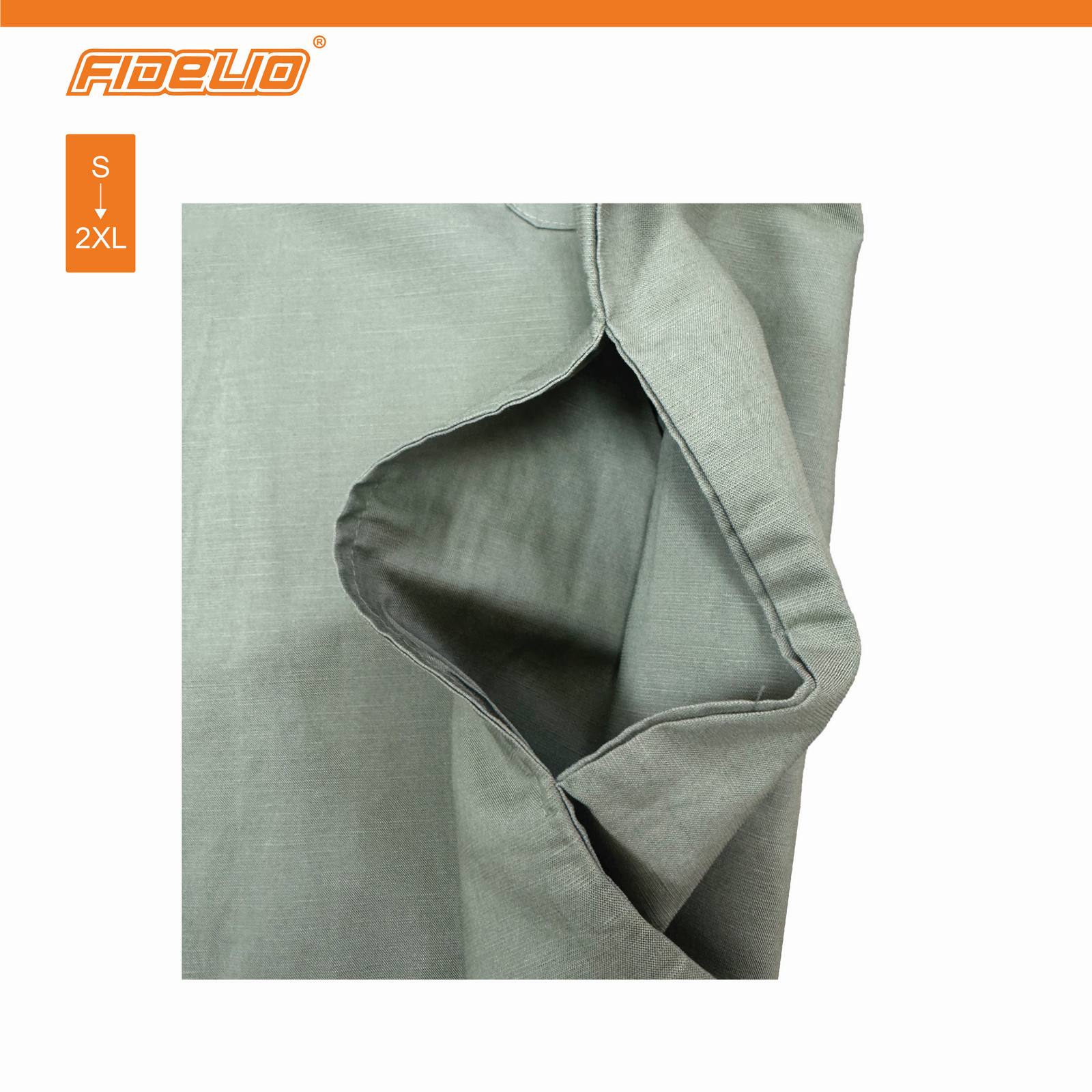 JASPAR Dobby Linen Kurta Tops -Green