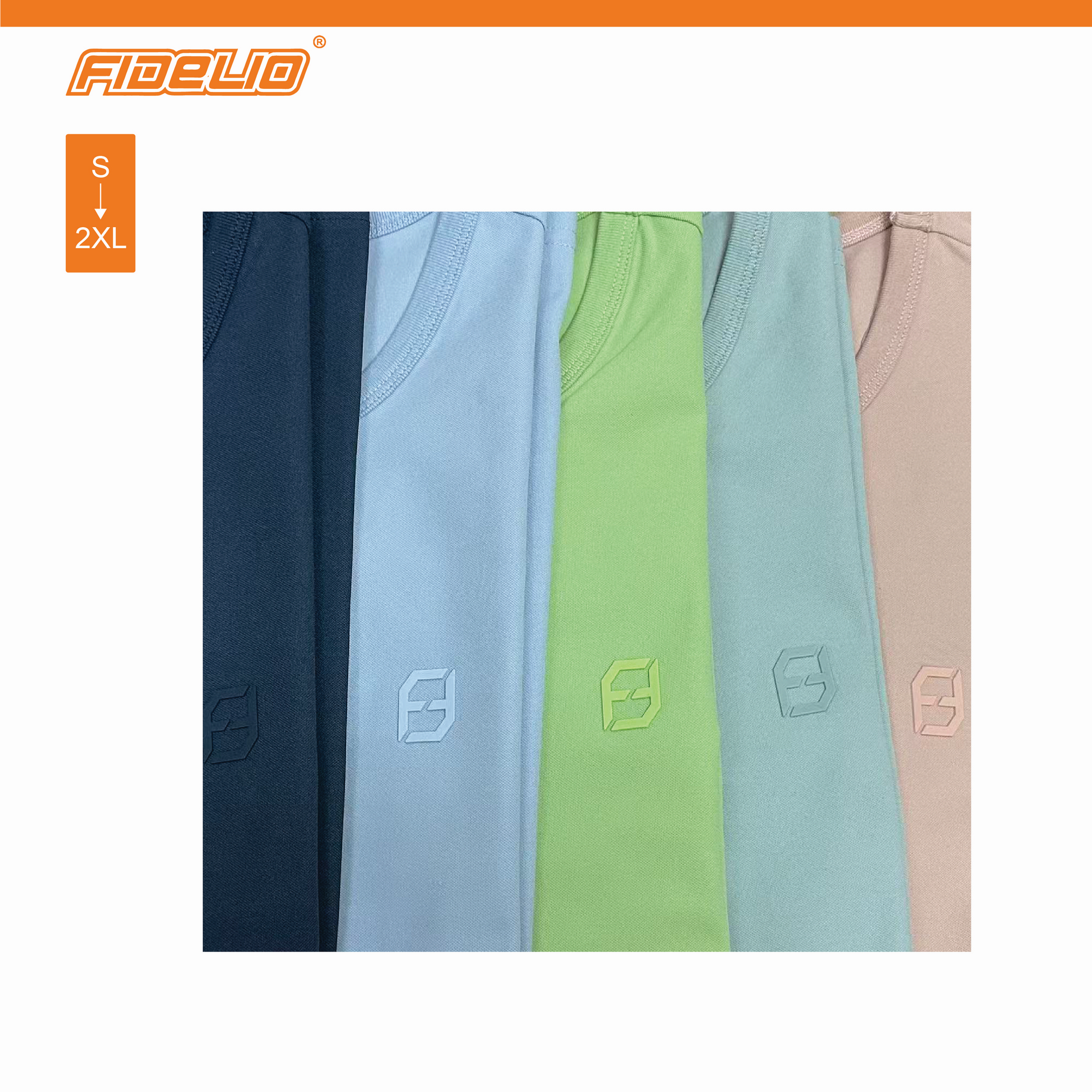 Fidelio Cooling Breathable Plain Tees -Light Green