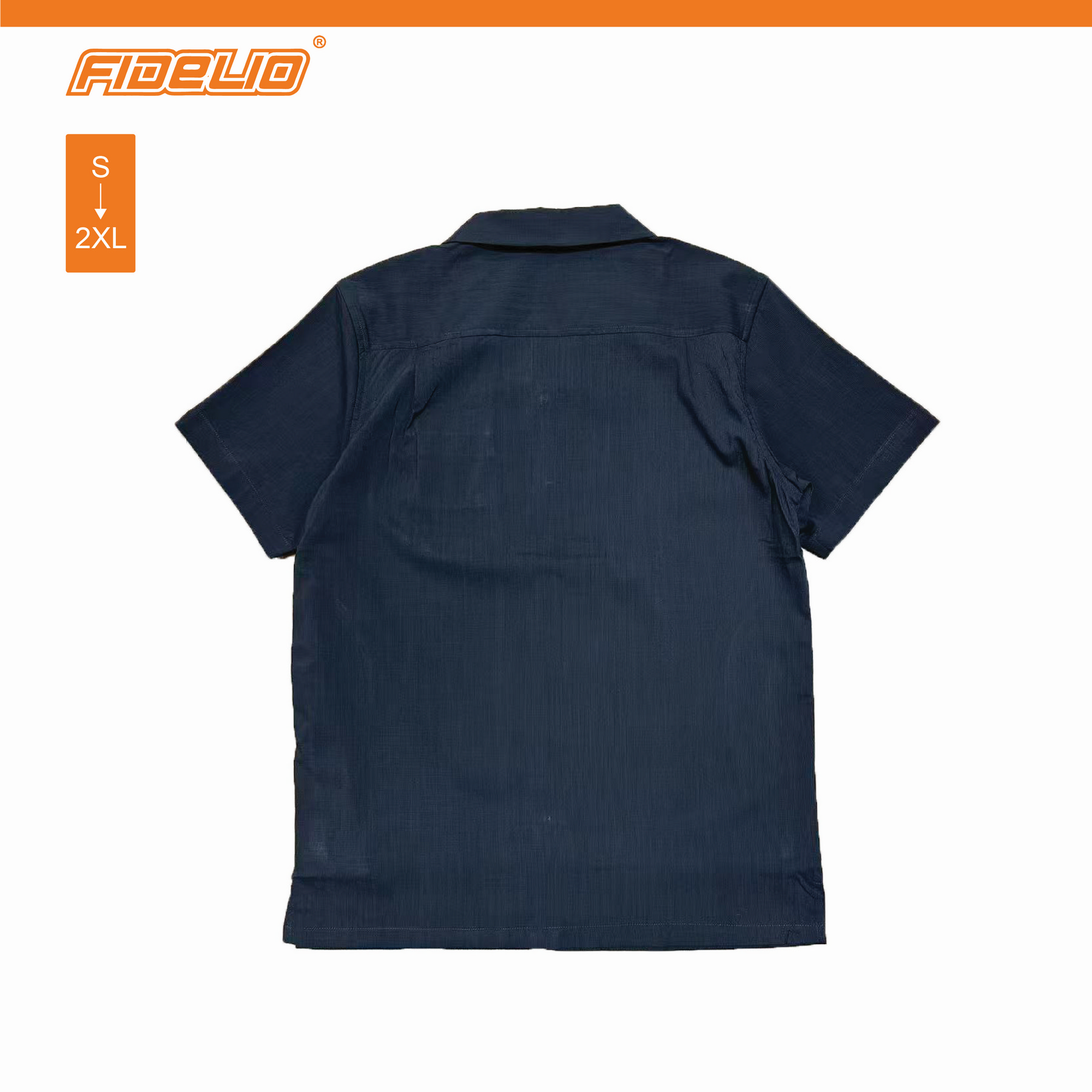 Fidelio Sleek Pocket Casual Short Sleeve Shirts -Black
