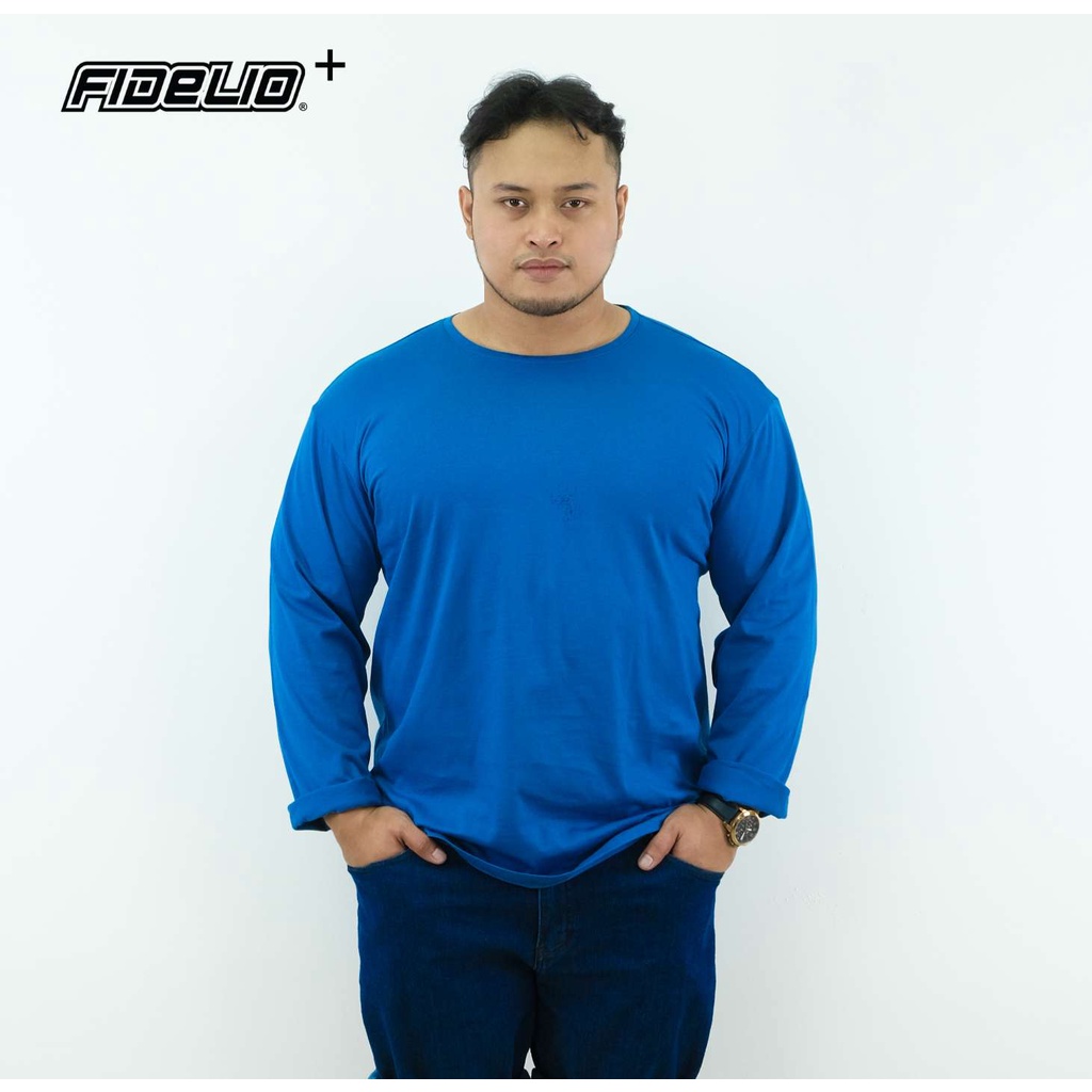 FIDELIO PLUS Basic L/Sleeves Round Neck Tees | Baju Lelaki Lengan Panjang