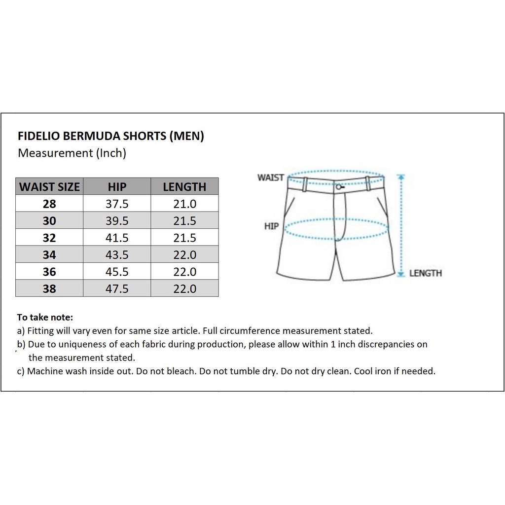FIDELIO Basic Casual Shorts | Seluar Pendek Lelaki