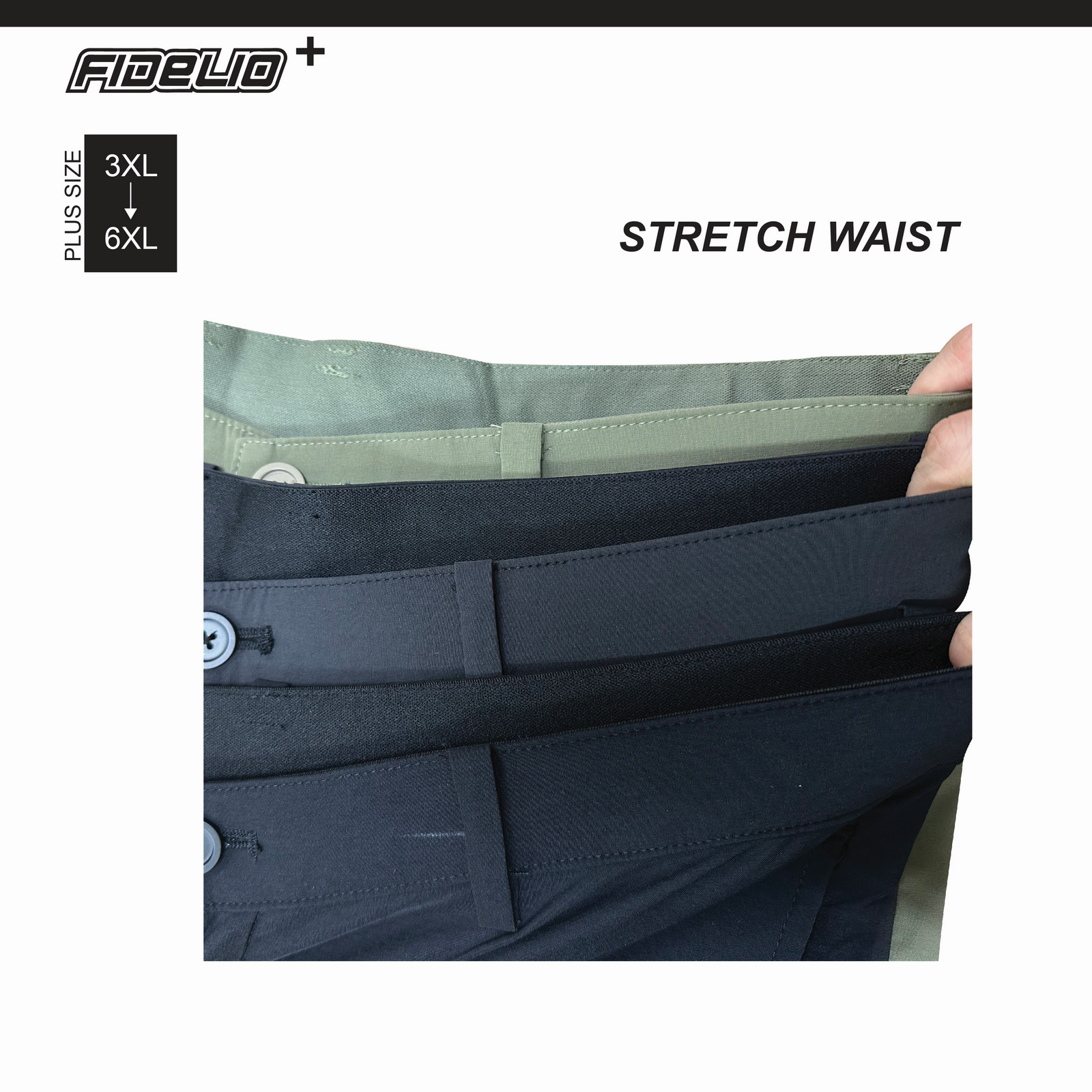 Fidelio Plus Size FlexCool Cotton Shorts -Black