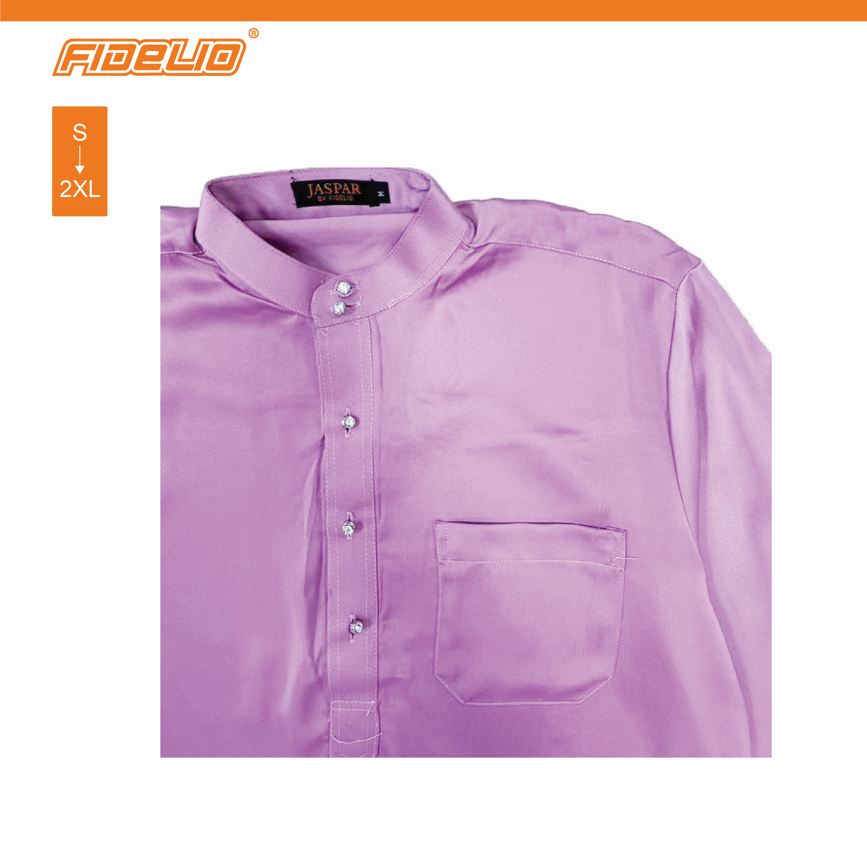 JASPAR Baju Melayu Cekak Musang -Pink
