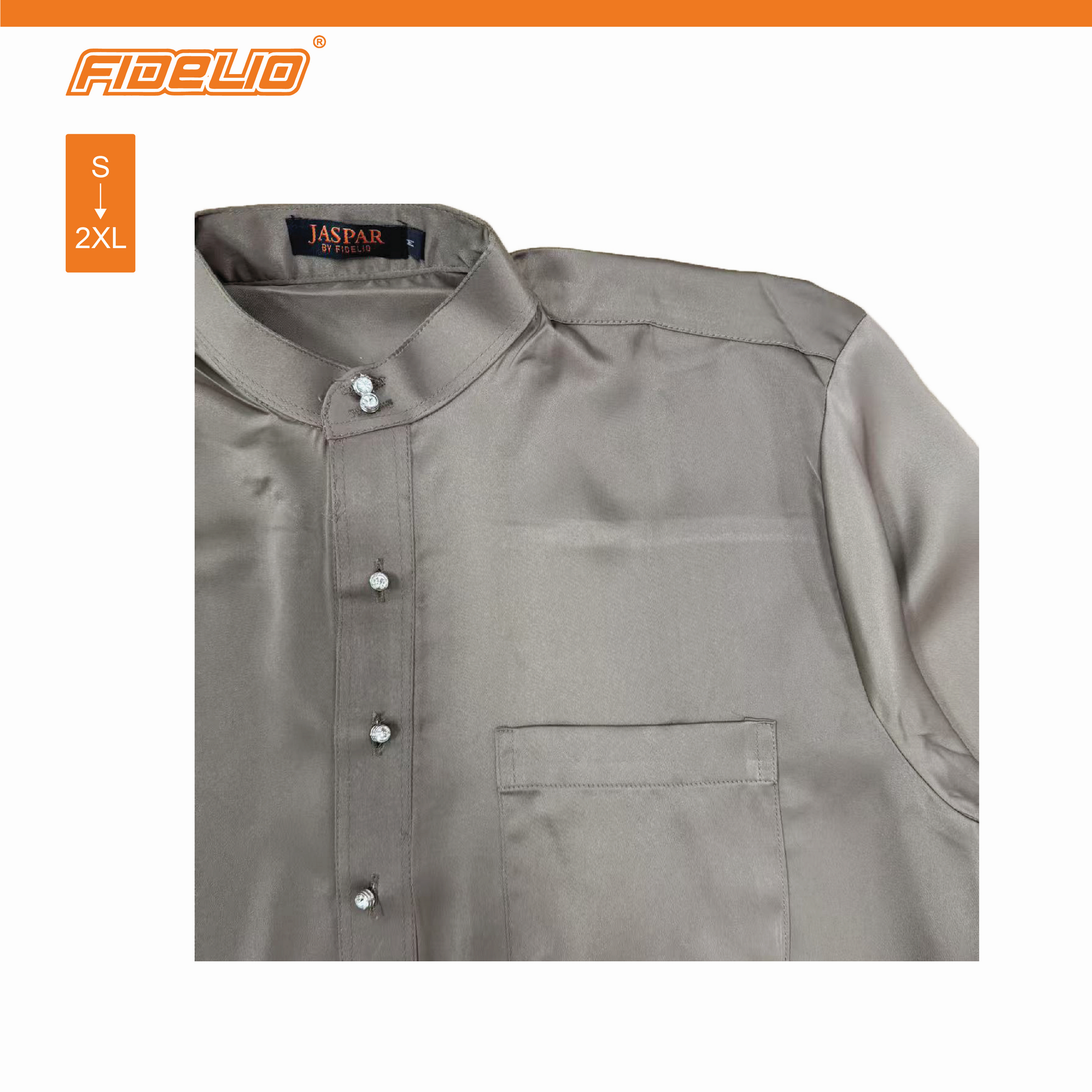 JASPAR Baju Melayu Cekak Musang -Brown