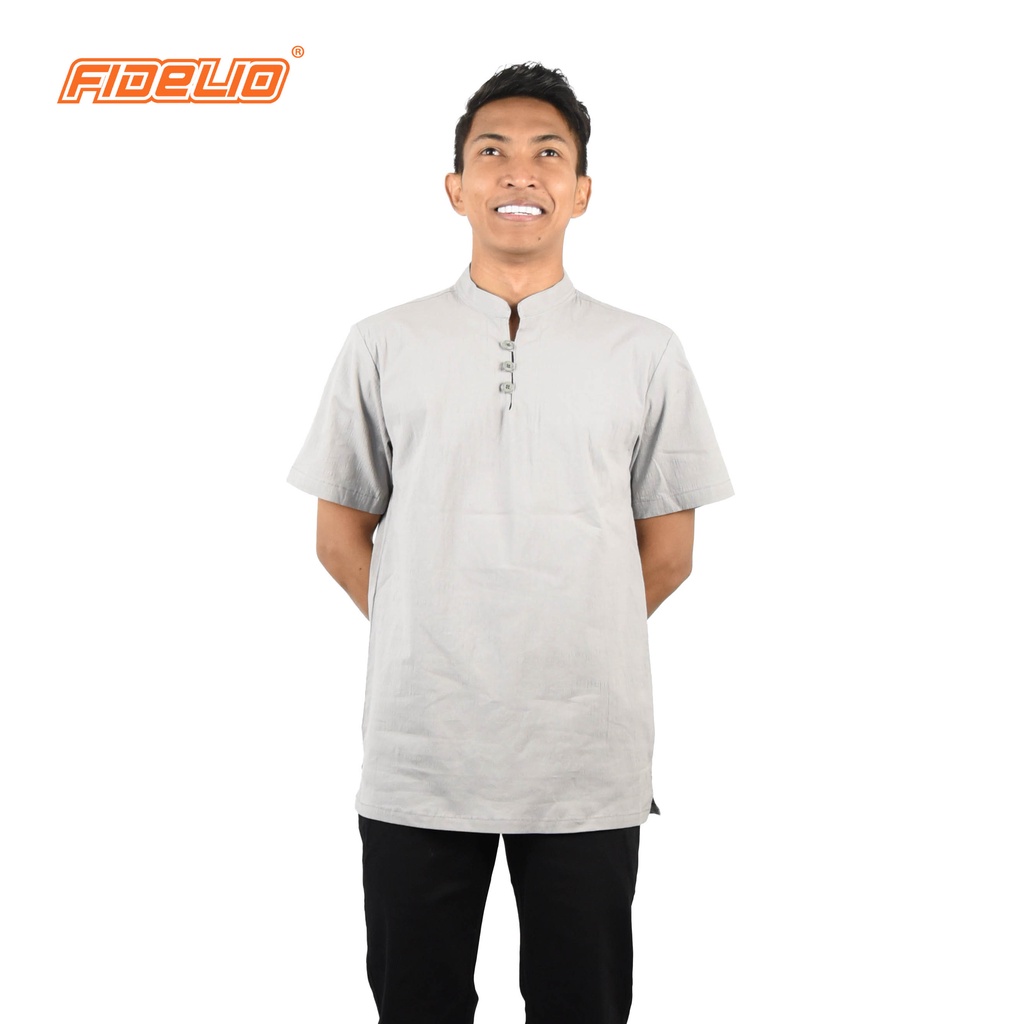 FIDELIO Linen Cotton Shirts | Grey