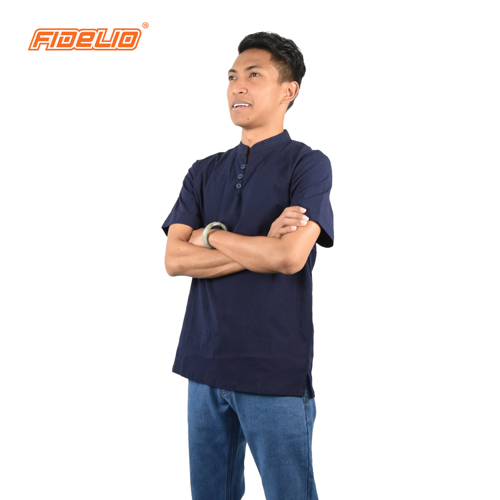 FIDELIO Linen Cotton Shirts | Navy(4)