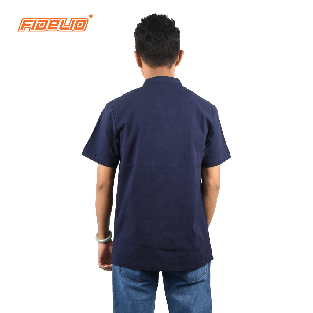 FIDELIO Linen Cotton Shirts | Navy(4)