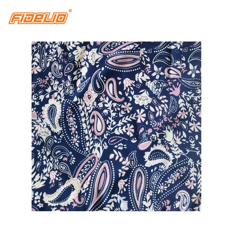 FIDELIO Printed Short Sleeves Kurta Top - Blue/Pink