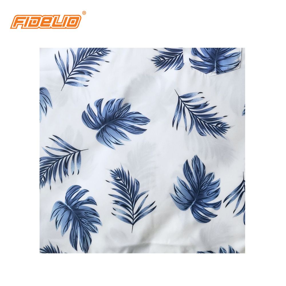 FIDELIO Printed Short Sleeves Kurta Top - White/Blue