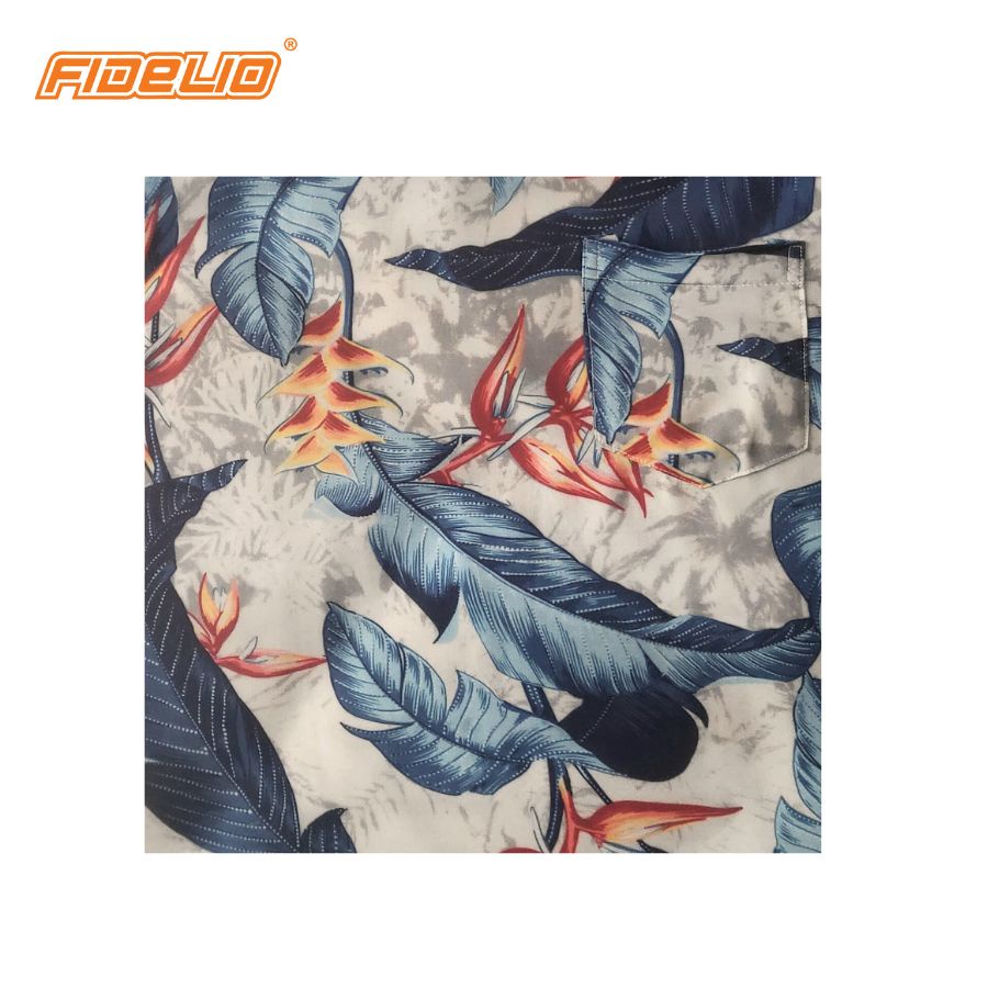 FIDELIO Printed Short Sleeves Kurta Top - Grey/Blue