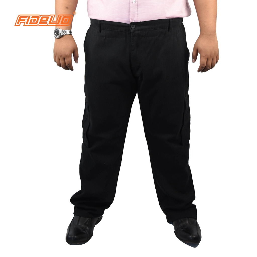 FIDELIO PLUS Cargo Cotton Pants  - BLACK(1)