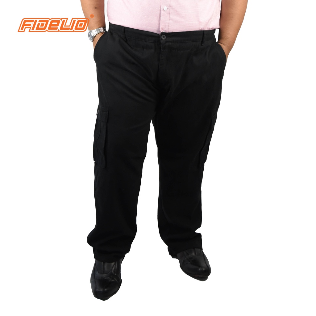 FIDELIO PLUS Cargo Cotton Pants  - BLACK(1)