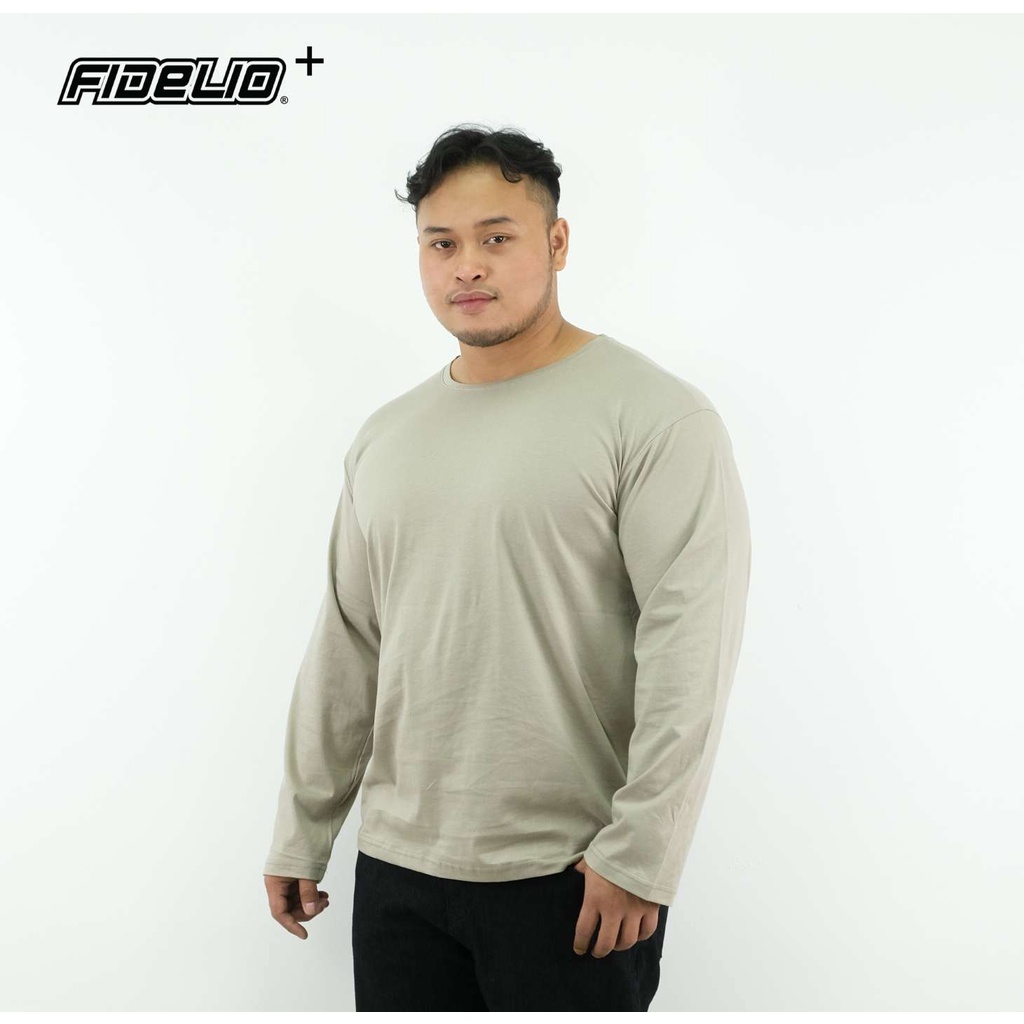 FIDELIO PLUS Basic Long Sleeves Tees | Baju Lelaki Lengan Panjang