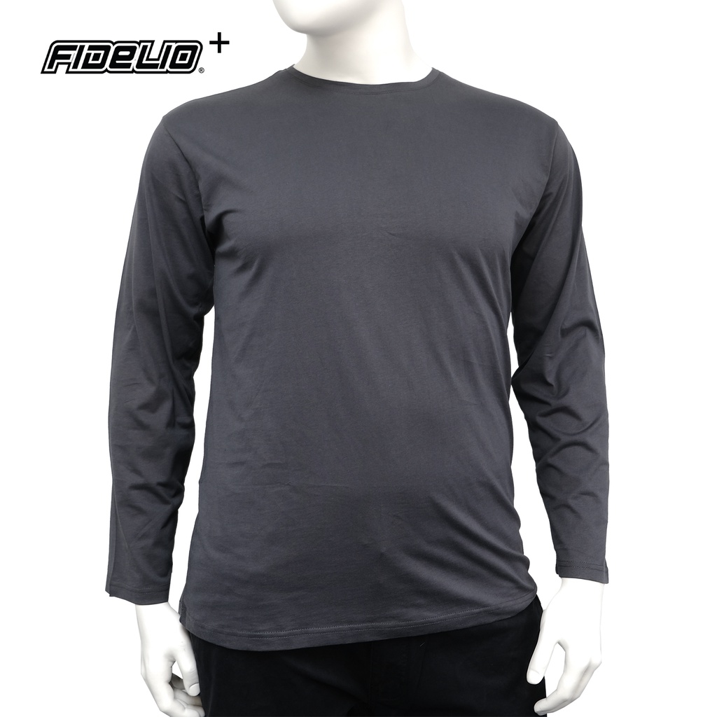 FIDELIO PLUS Basic Long Sleeves Tees | Baju Lelaki Lengan Panjang