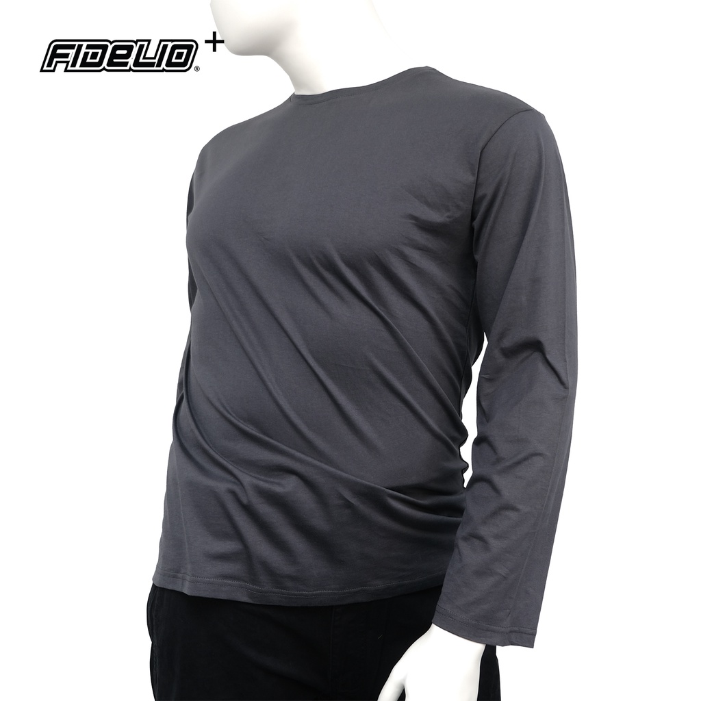 FIDELIO PLUS Basic Long Sleeves Tees | Baju Lelaki Lengan Panjang